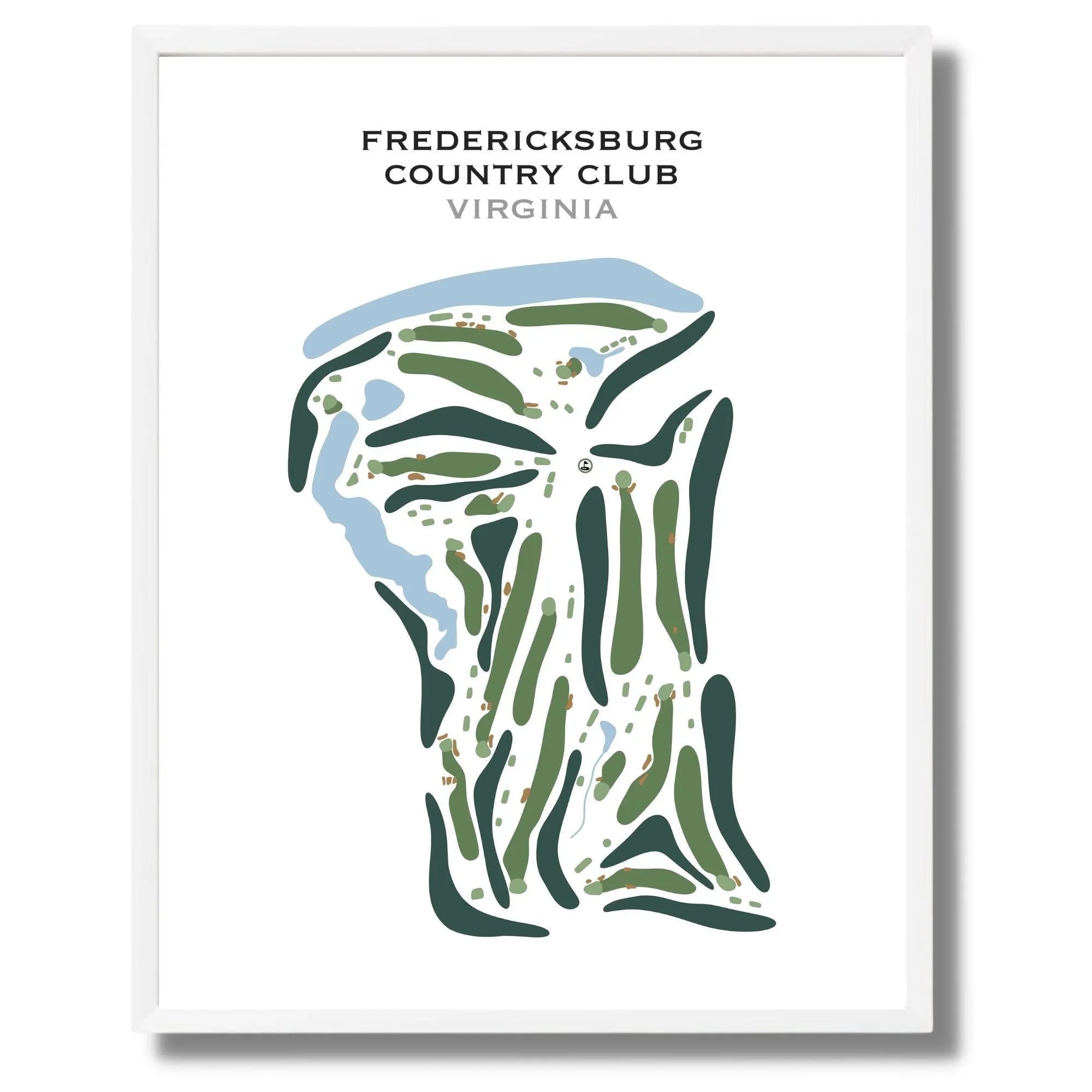 Fredericksburg Country Club, Virginia - Printed Golf Course