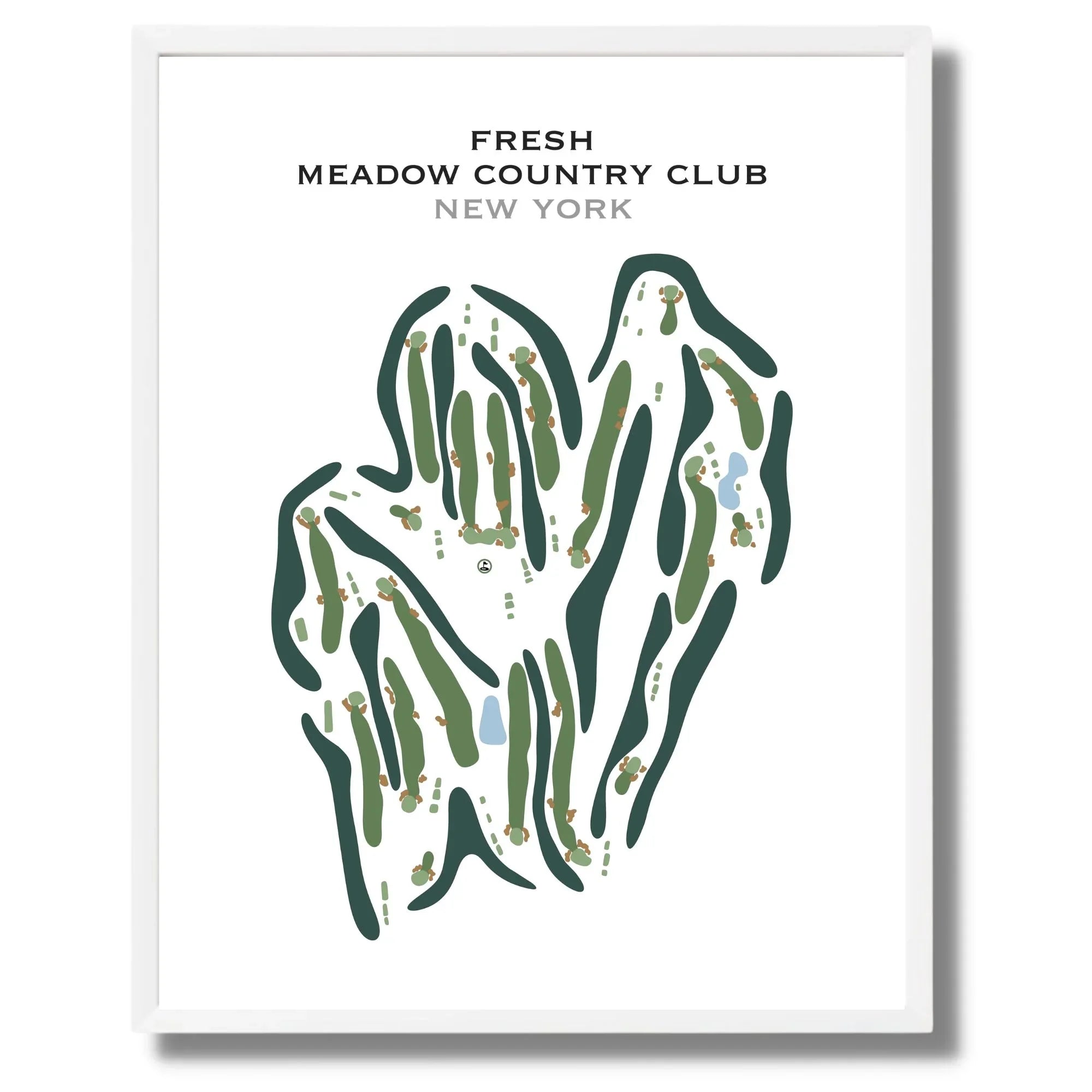 Fresh Meadow Country Club, New York - Printed Golf Course