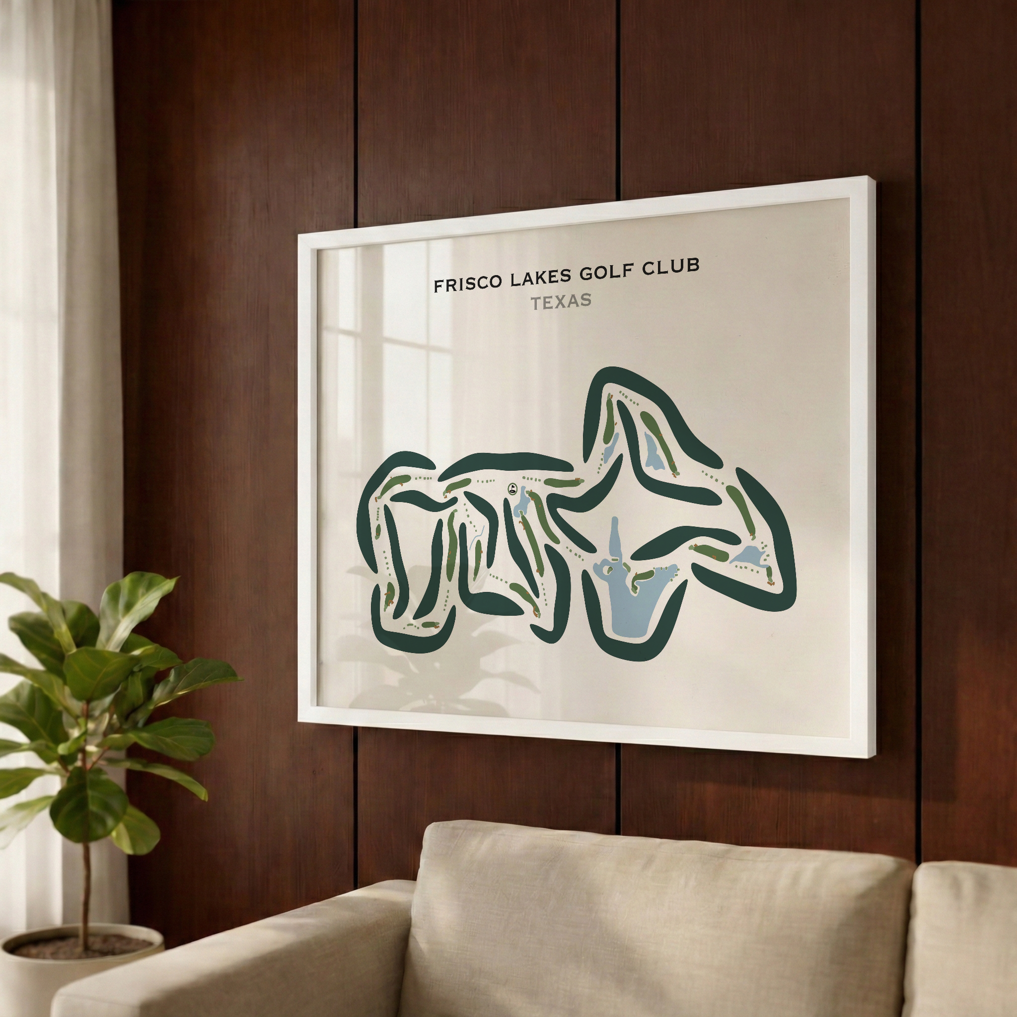 Frisco Lakes Golf Club, Texas - Printed Golf Courses