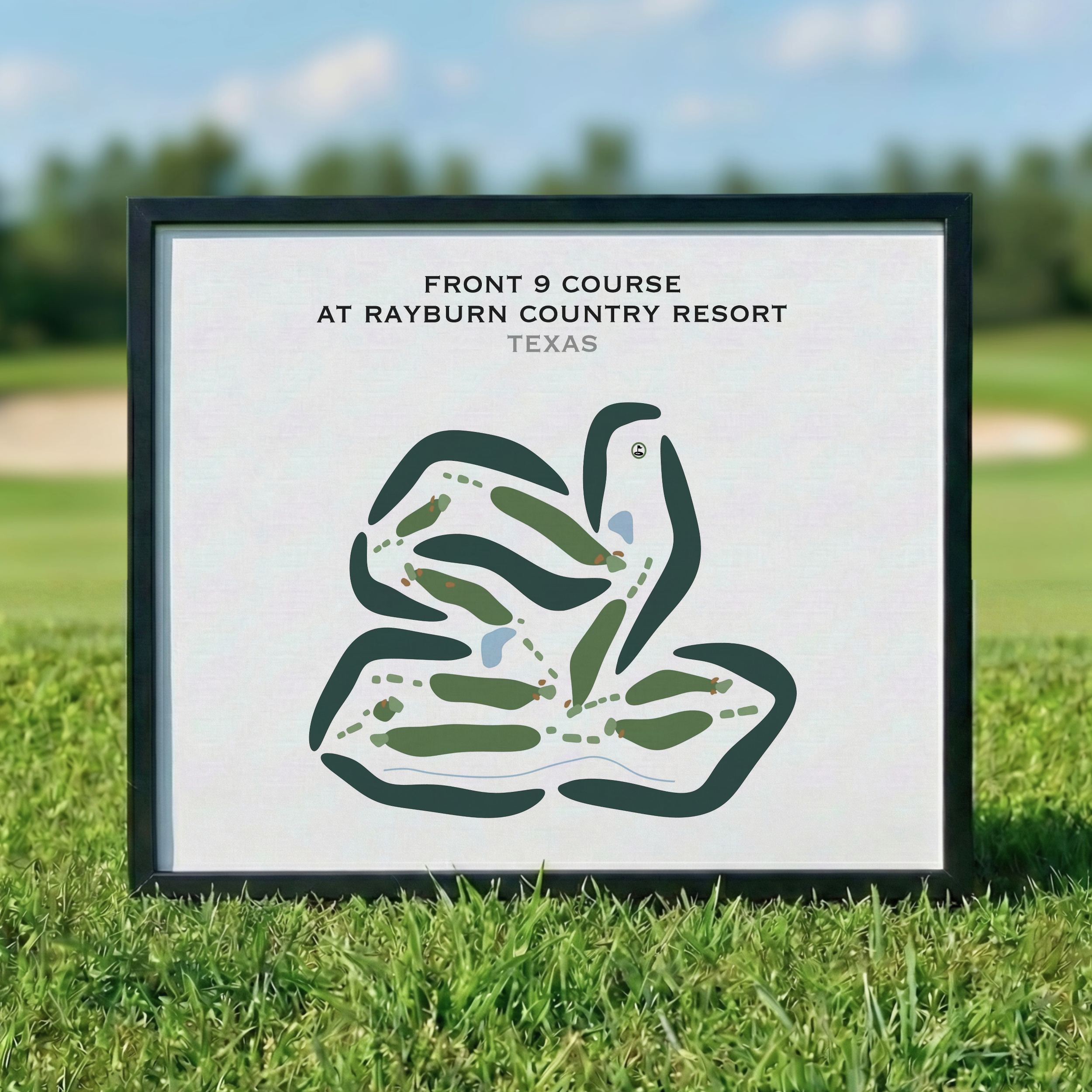 Front 9 Course at Rayburn Country Resort, Texas - Printed Golf Courses