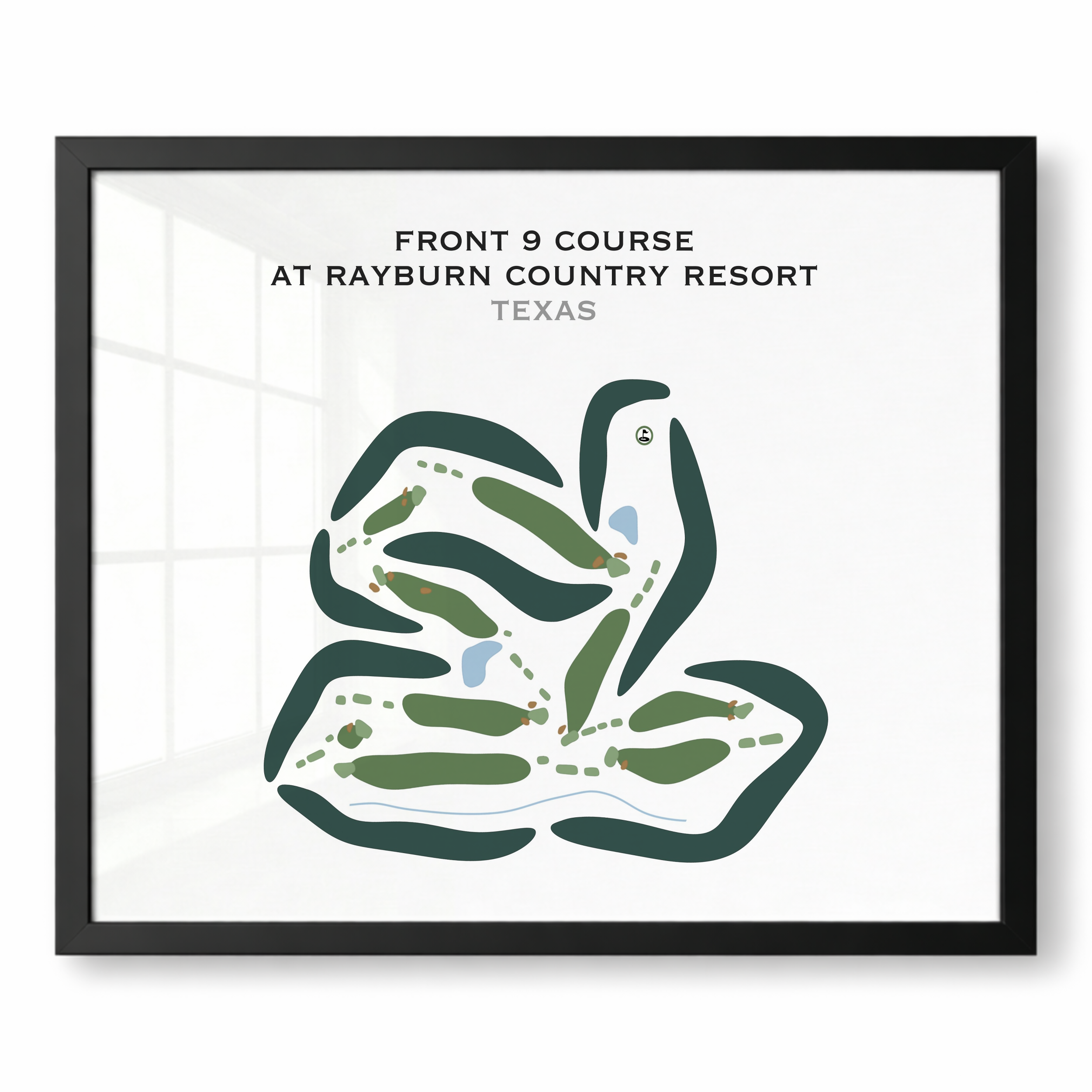 Front 9 Course at Rayburn Country Resort, Texas - Printed Golf Courses