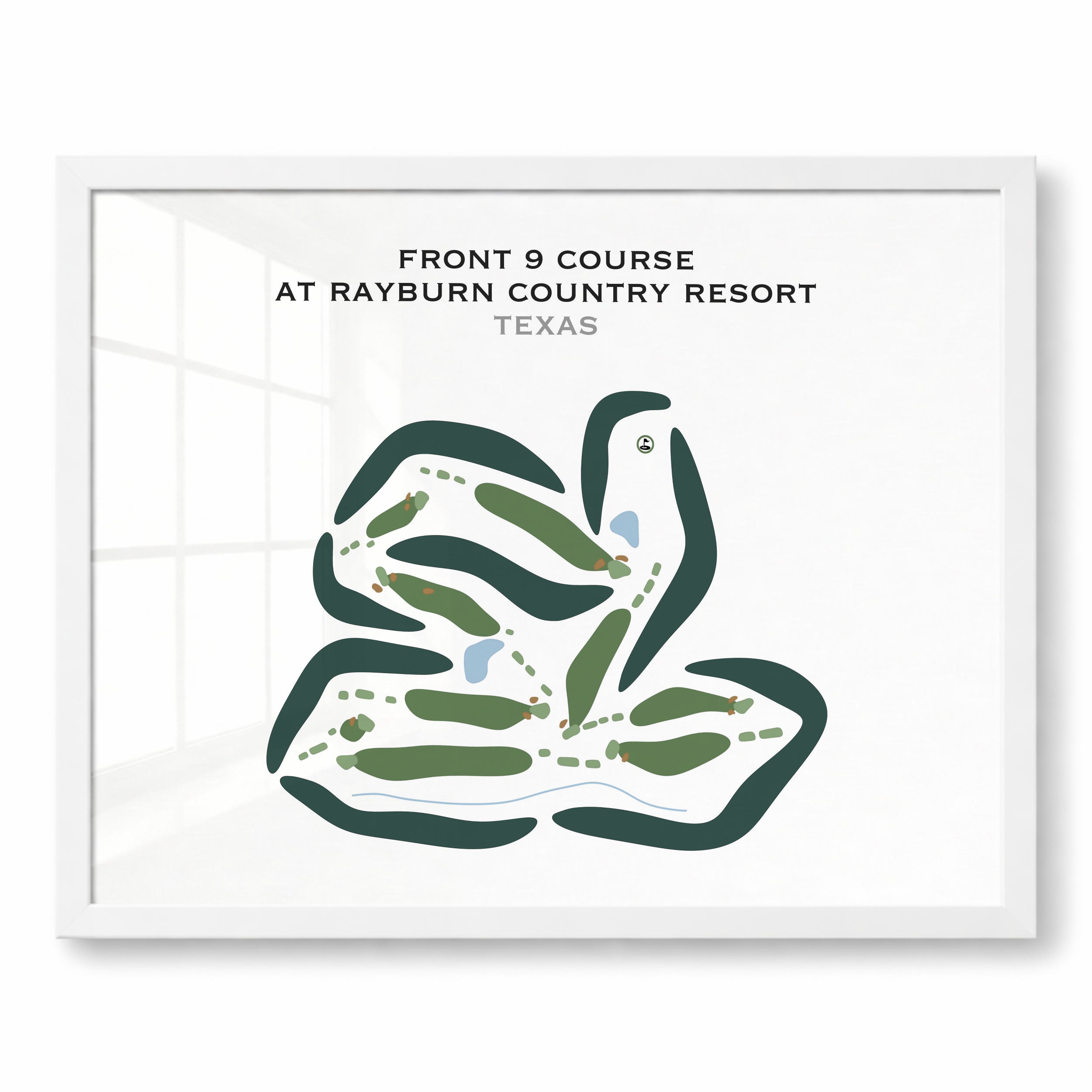 Front 9 Course at Rayburn Country Resort, Texas - Printed Golf Courses