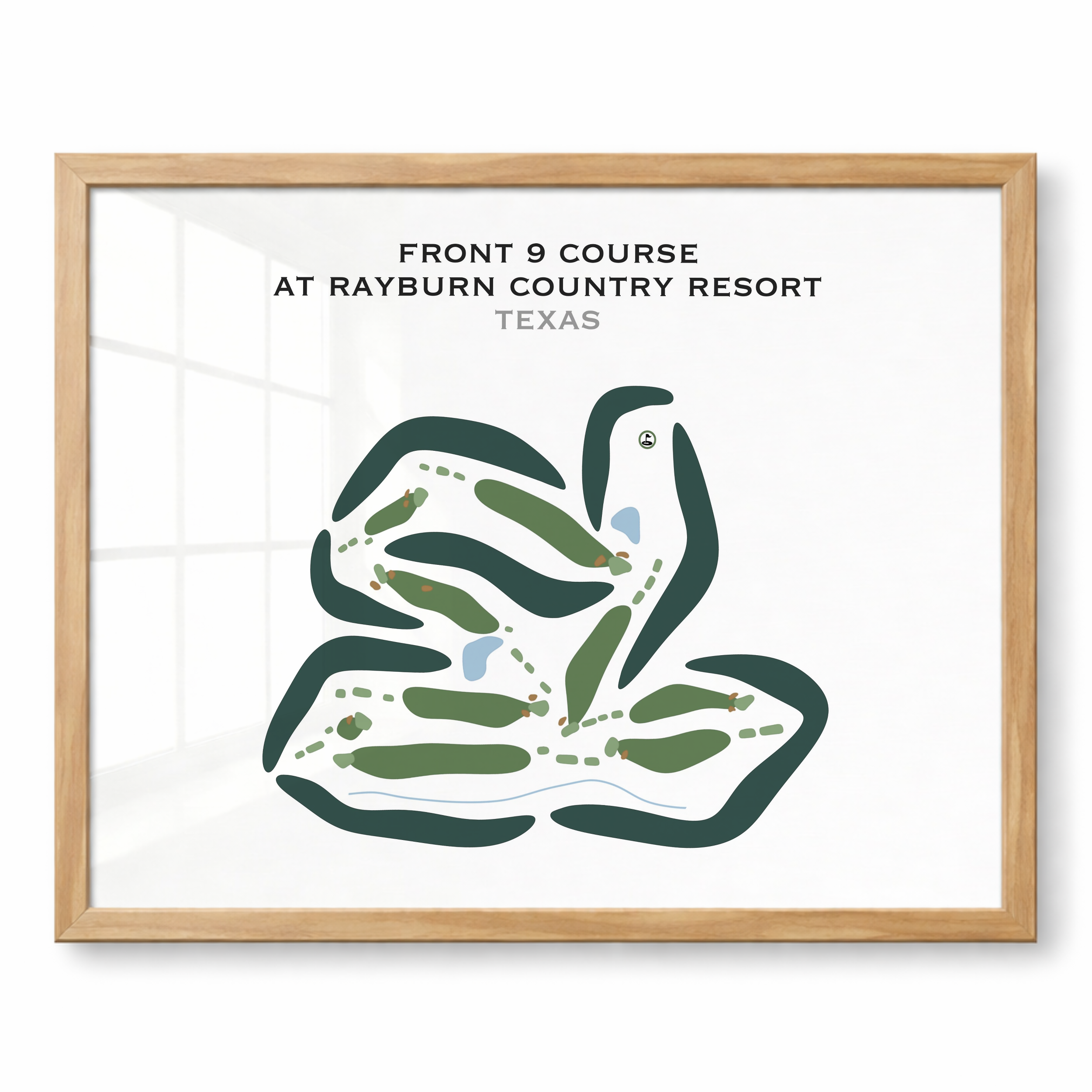 Front 9 Course at Rayburn Country Resort, Texas - Printed Golf Courses