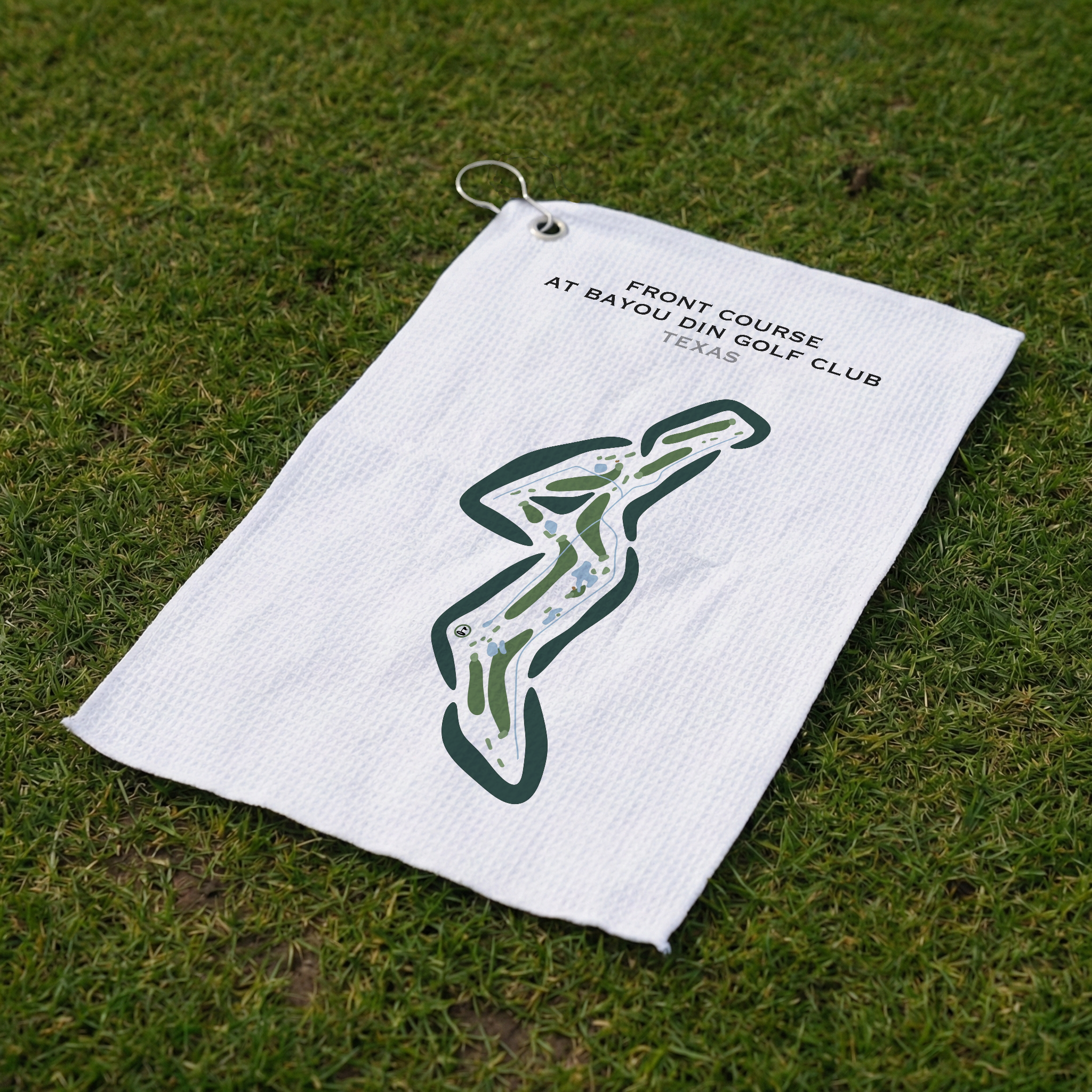 Front Course at Bayou Din Golf Club, Texas - Printed Golf Courses
