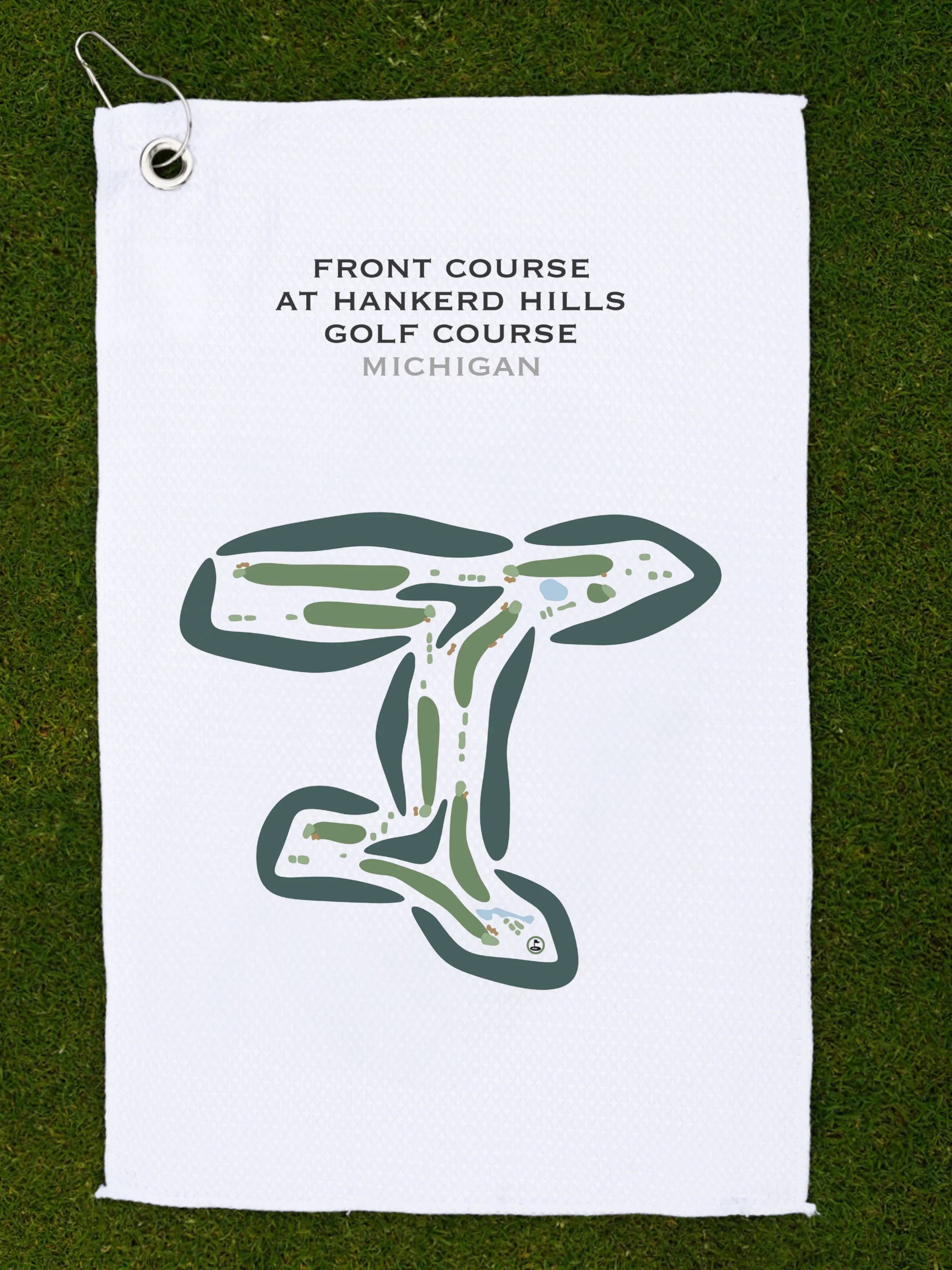 Front Course at Hankerd Hills Golf Course, Michigan - Printed Golf Courses