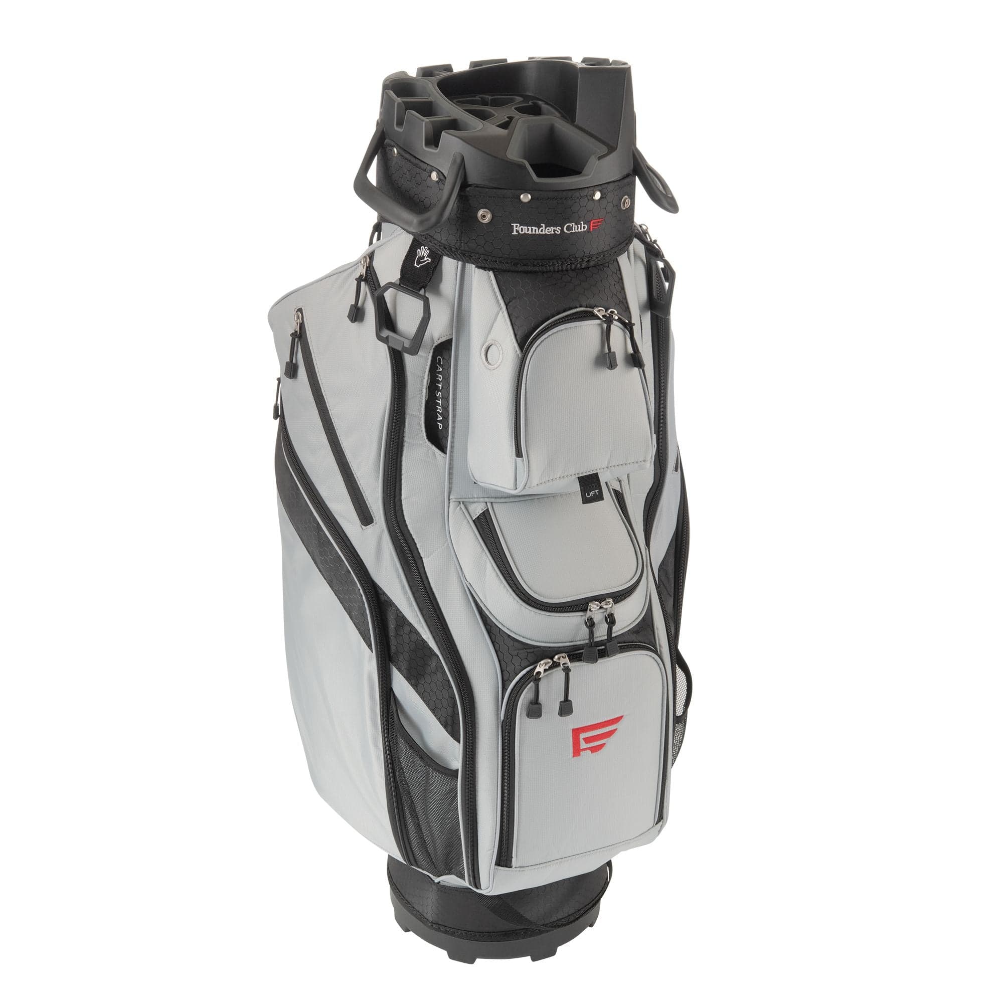 Founders Club 4th Generation Player Series Club Lock Organizer Golf Cart Bag for Men with 14 Way Anti Rattle Divider Top- Free Snap On Rain Hood-Full Length Dividers