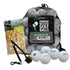 Used Golf Ball Starter Bundle - Assorted Models | Includes 100 Pride Professional Wooden Tees, Ball Brush and Reusable Mesh Bag - 24 Count
