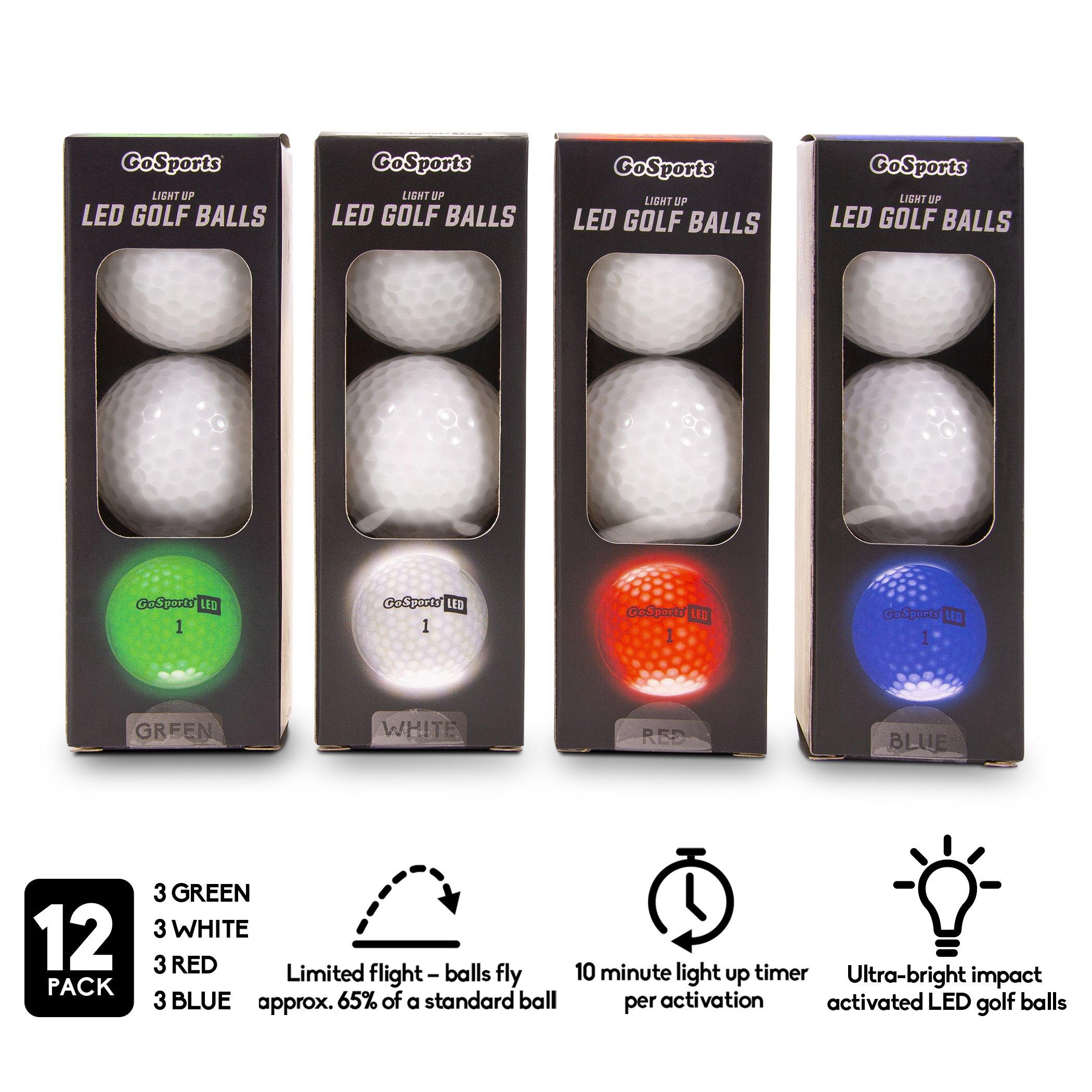 GoSports Light-Up LED Golf Balls 12-Pack