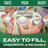 GoSports Mulligan Shots Golf Ball Shot Glasses with Lids - 3 Pack Golf Party Favors - Funny Golf Gifts for Men