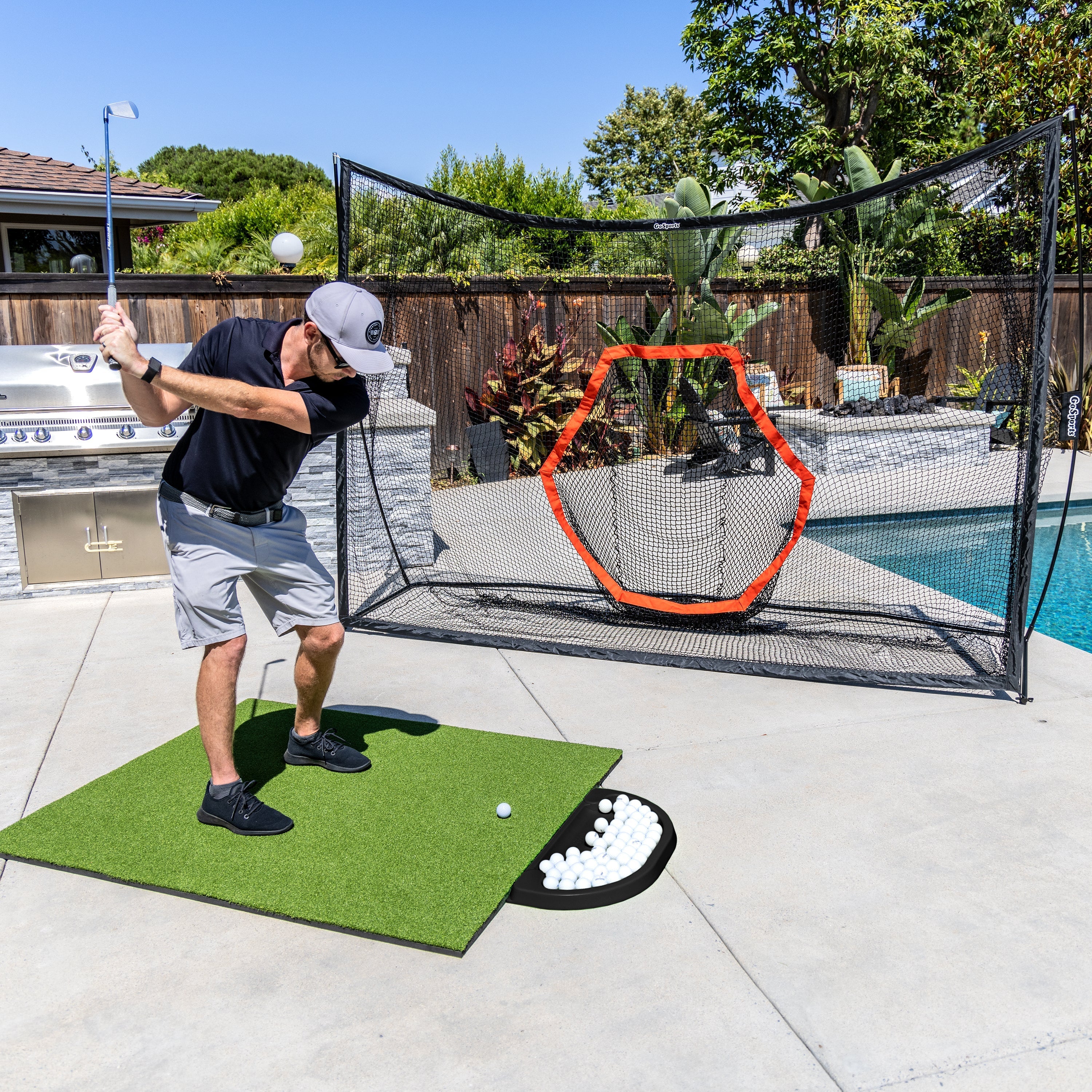 GoSports All-Weather Golf Ball Tray for Practice and Driving Range – Durable Outdoor Use
