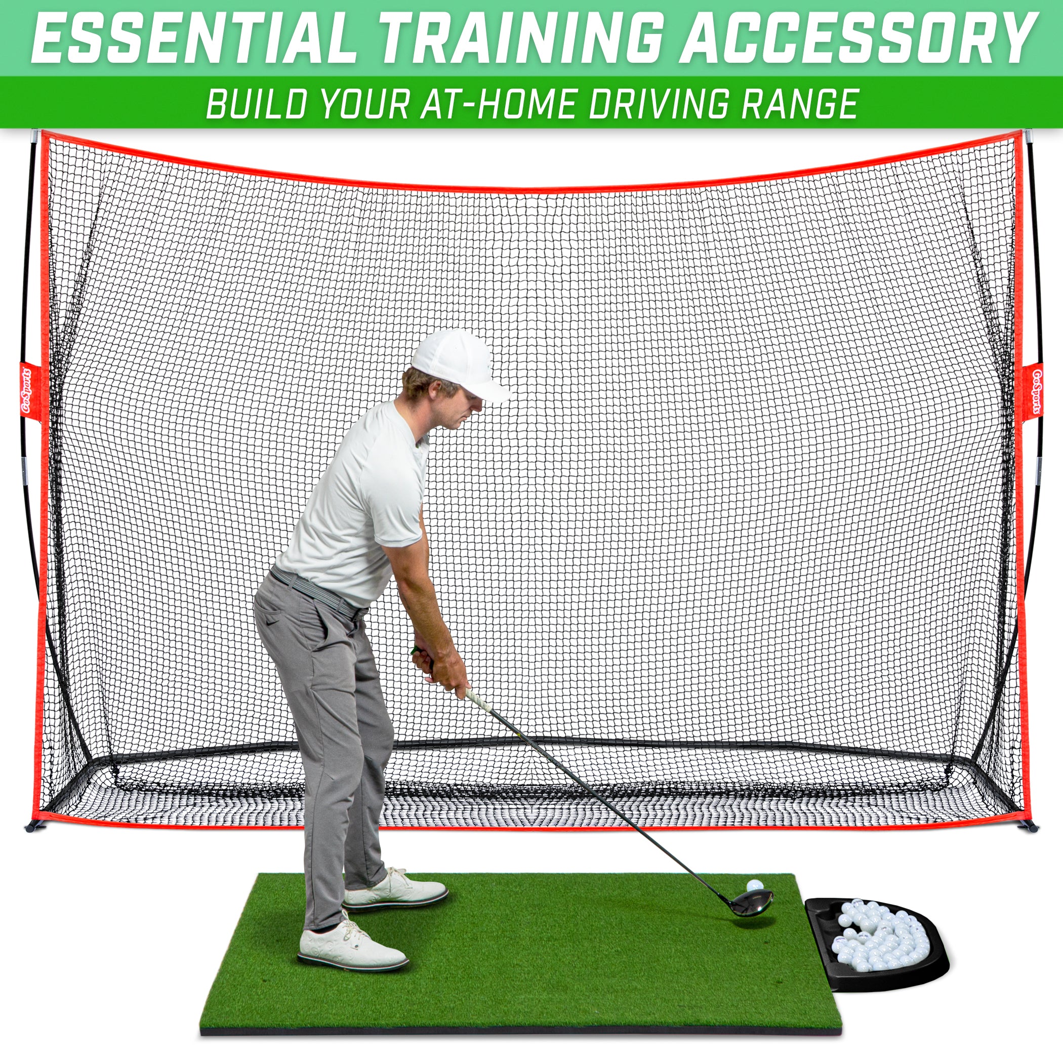 GoSports All-Weather Golf Ball Tray for Practice and Driving Range – Durable Outdoor Use