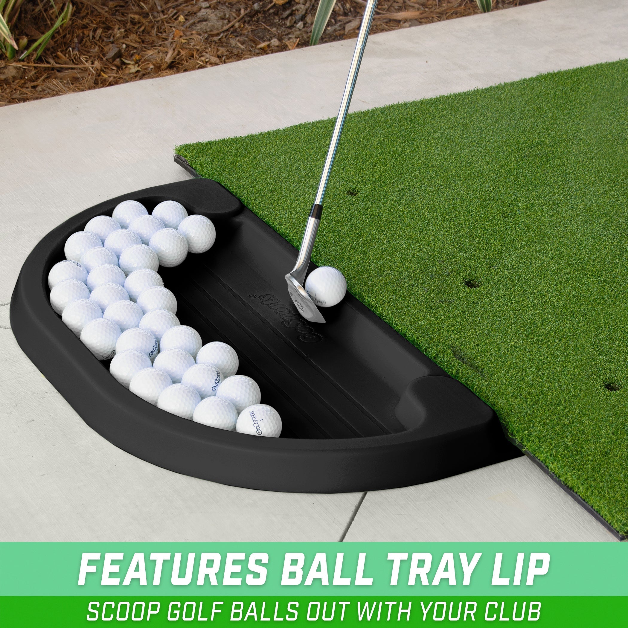 GoSports All-Weather Golf Ball Tray for Practice and Driving Range – Durable Outdoor Use