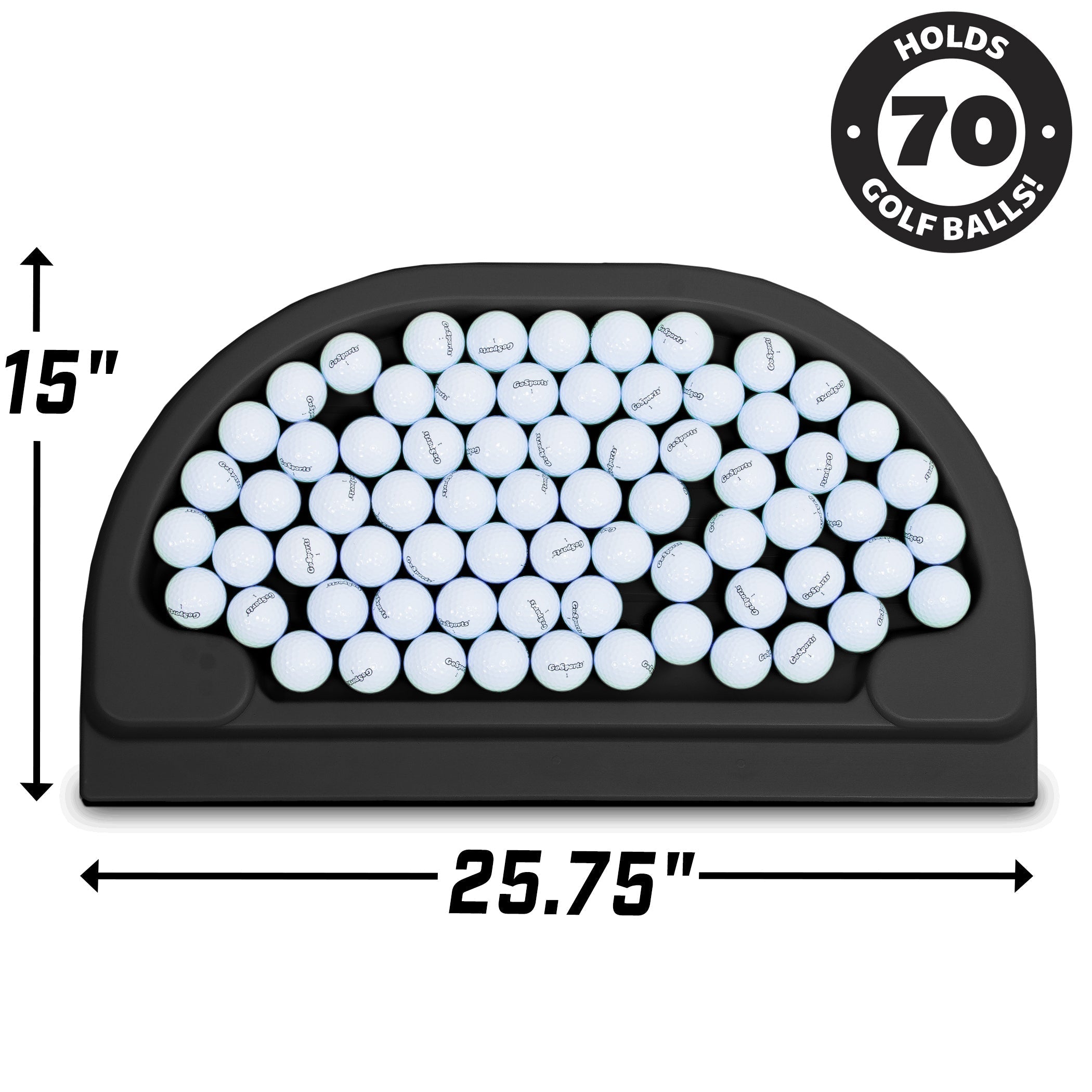 GoSports All-Weather Golf Ball Tray for Practice and Driving Range – Durable Outdoor Use