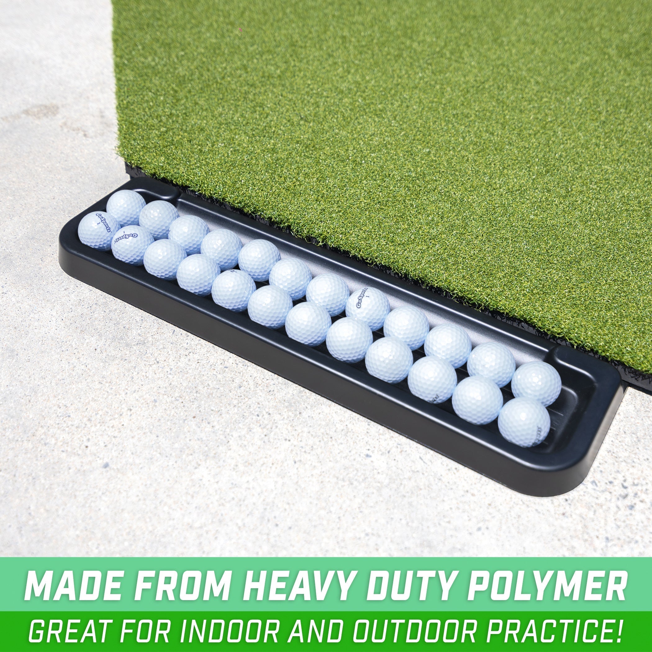 GoSports All-Weather Golf Ball Tray - 24 Ball Capacity for Practice and Driving Range Use
