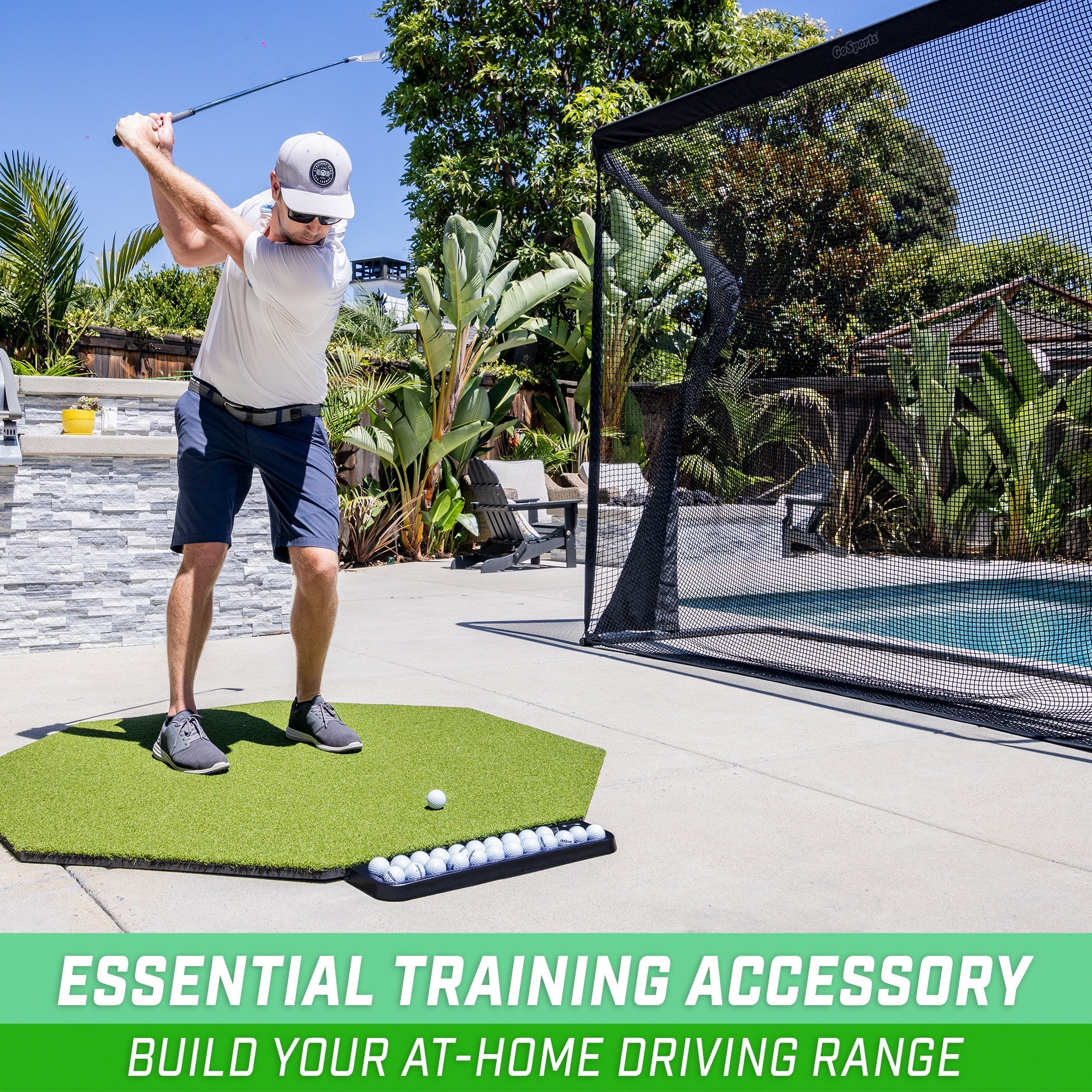 GoSports All-Weather Golf Ball Tray - 24 Ball Capacity for Practice and Driving Range Use