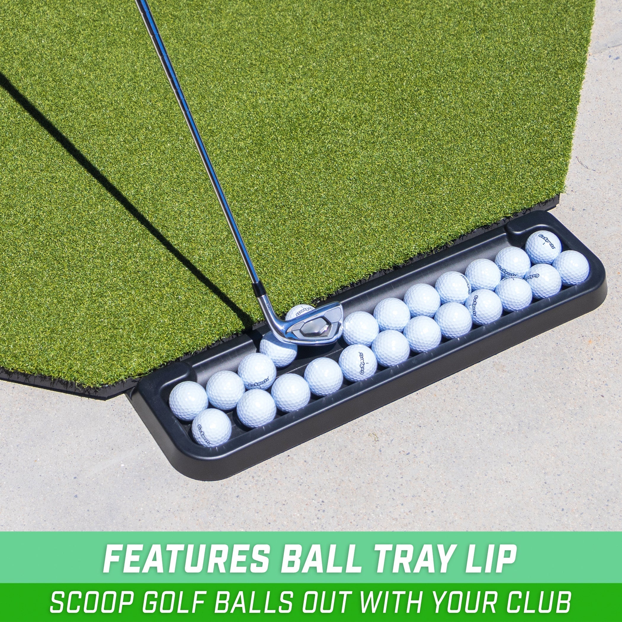 GoSports All-Weather Golf Ball Tray - 24 Ball Capacity for Practice and Driving Range Use