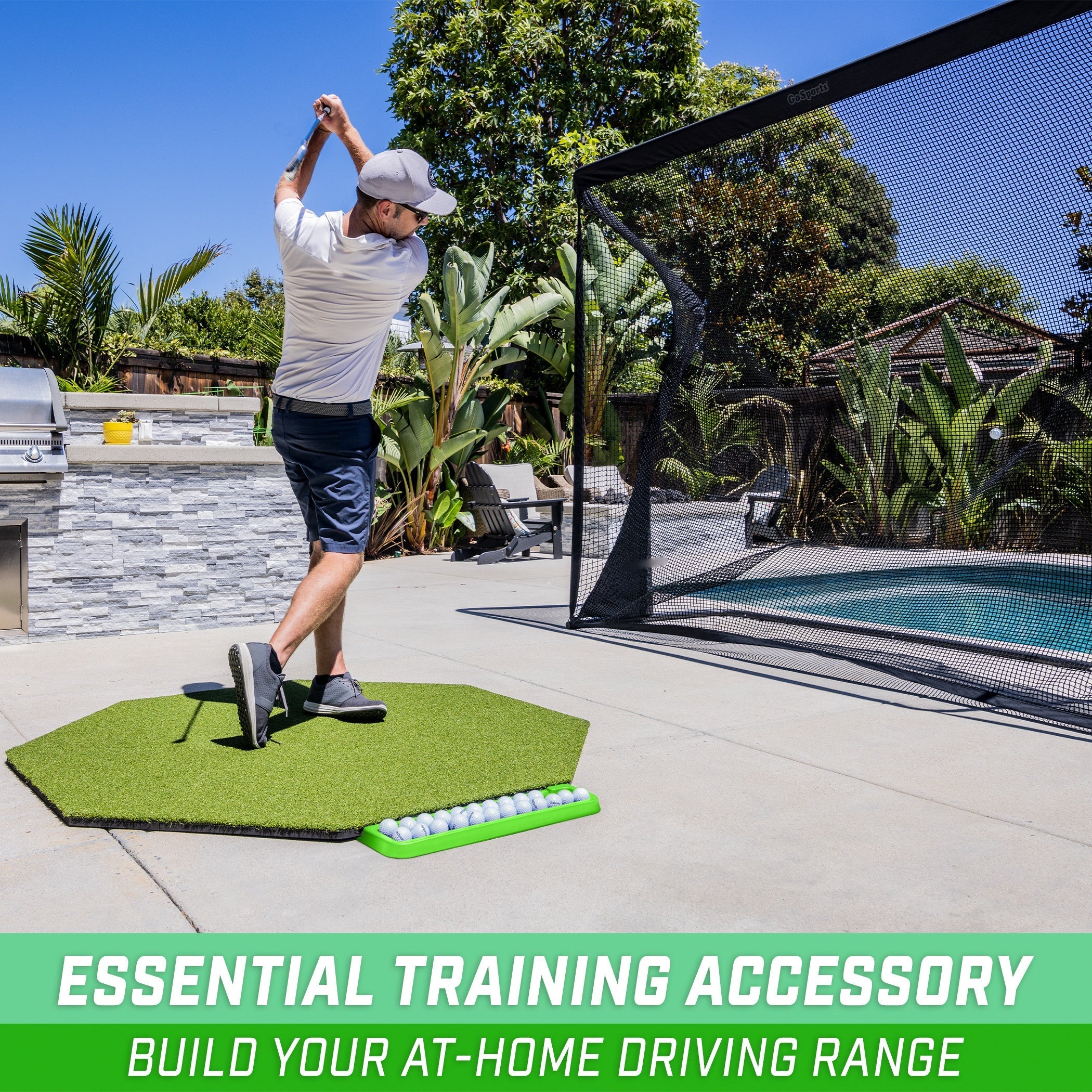 GoSports All-Weather Golf Ball Tray - 24 Ball Capacity for Practice and Driving Range Use