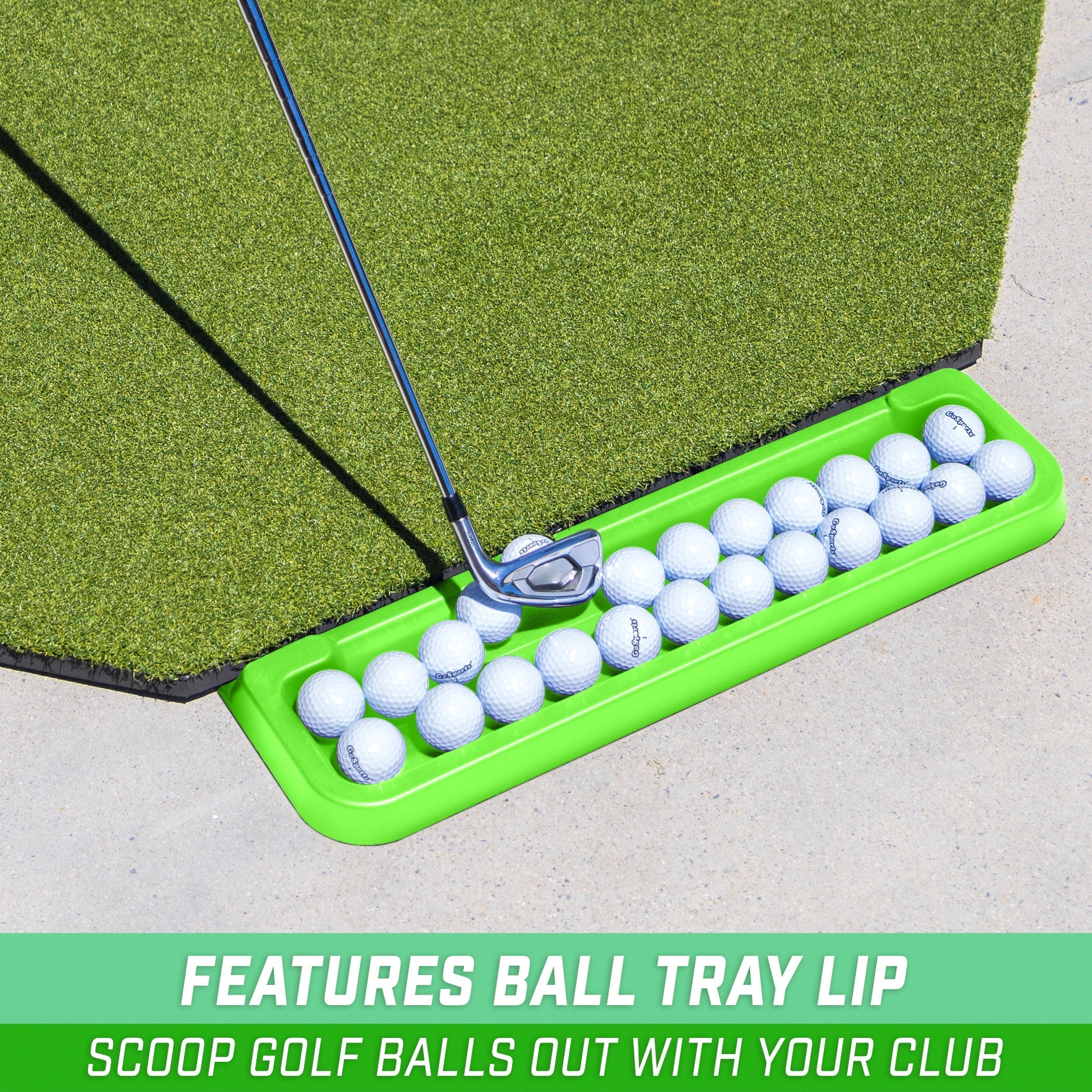 GoSports All-Weather Golf Ball Tray - 24 Ball Capacity for Practice and Driving Range Use
