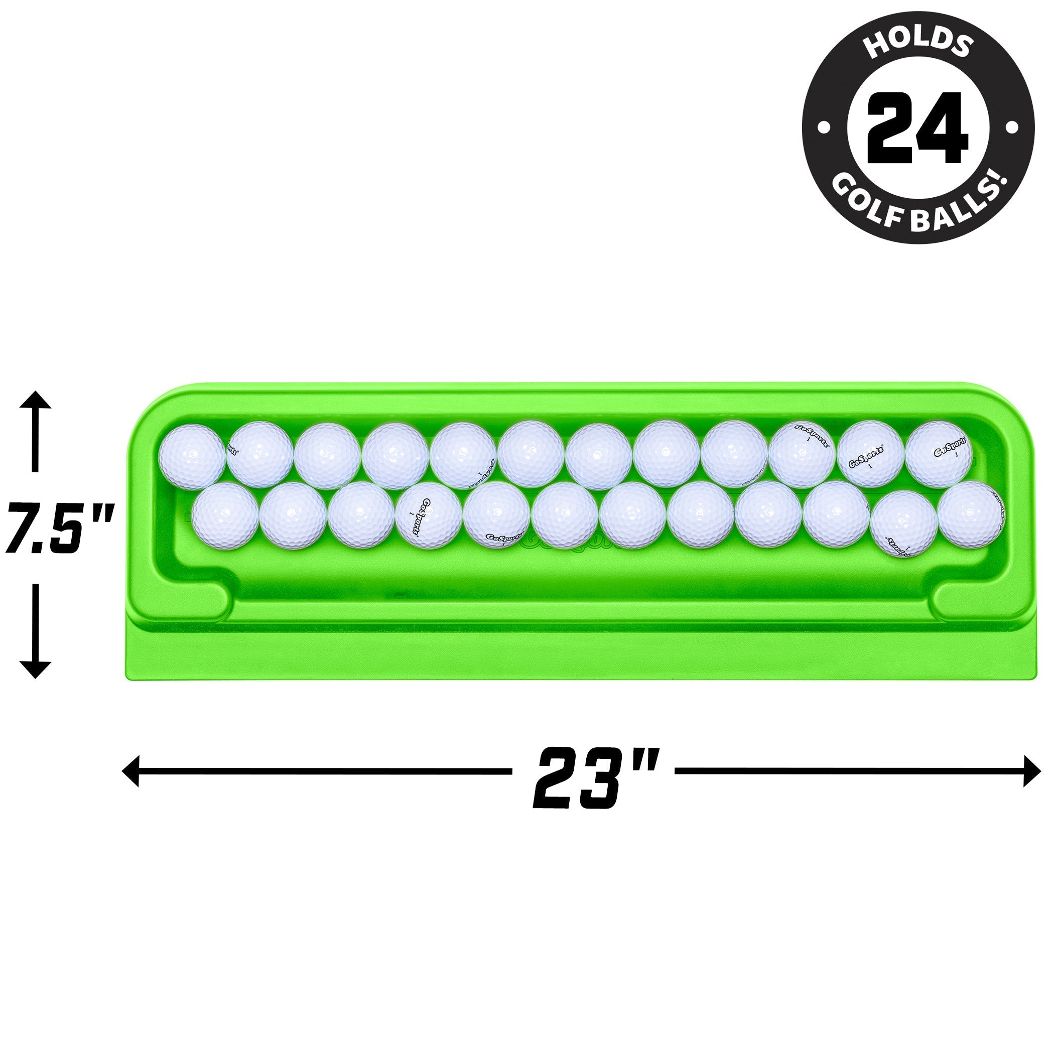 GoSports All-Weather Golf Ball Tray - 24 Ball Capacity for Practice and Driving Range Use