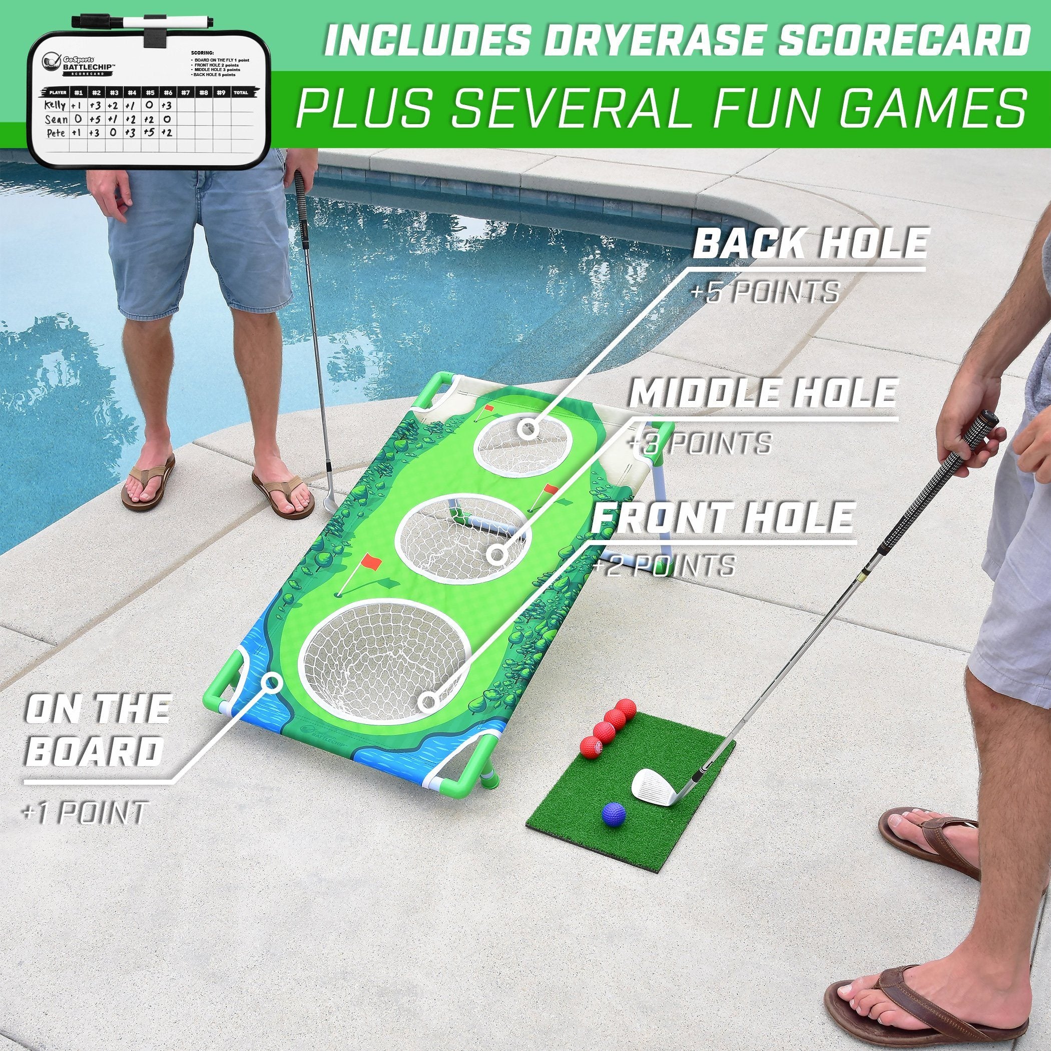 GoSports BattleChip MATCH Backyard Golf Cornhole Game
