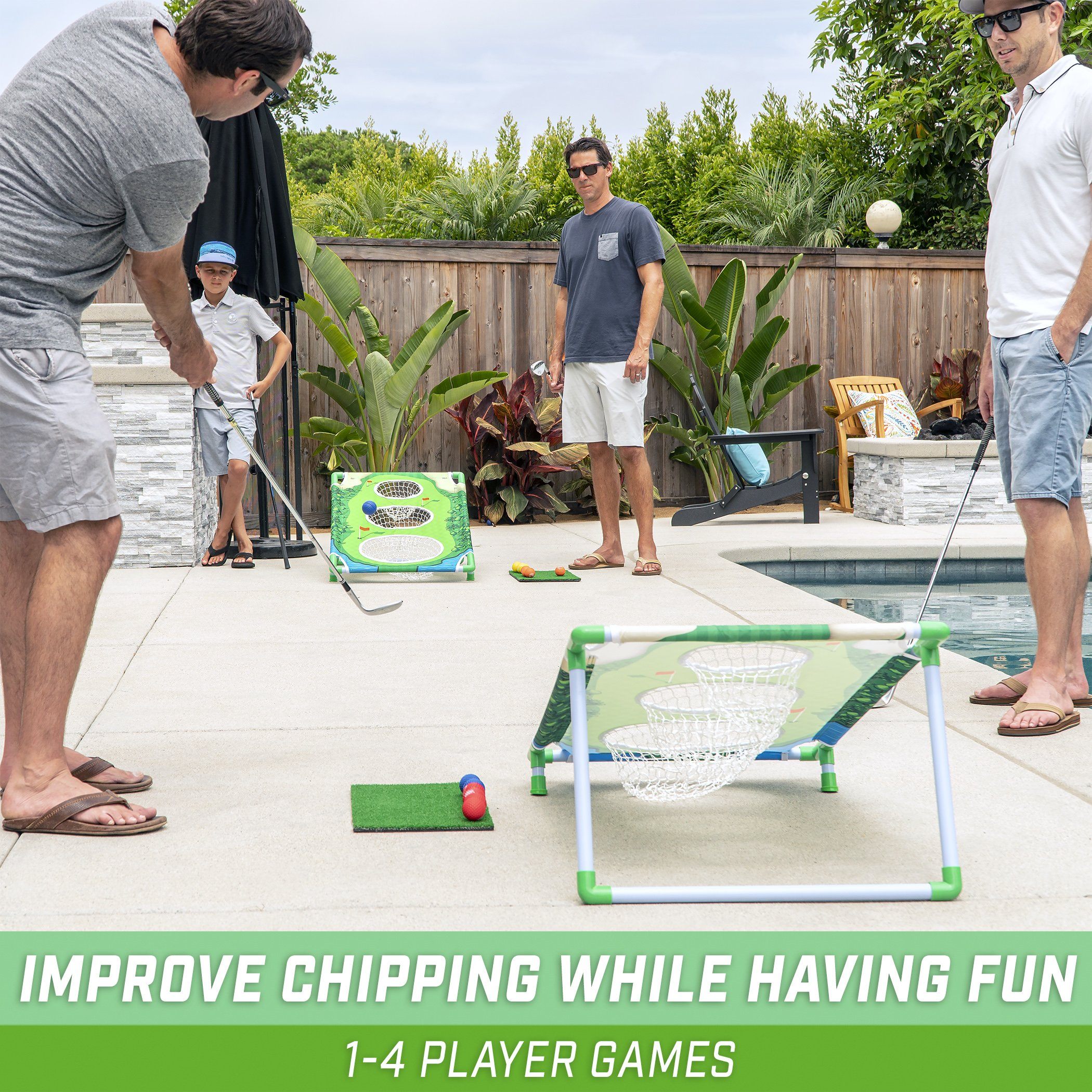 GoSports BattleChip MATCH Backyard Golf Cornhole Game