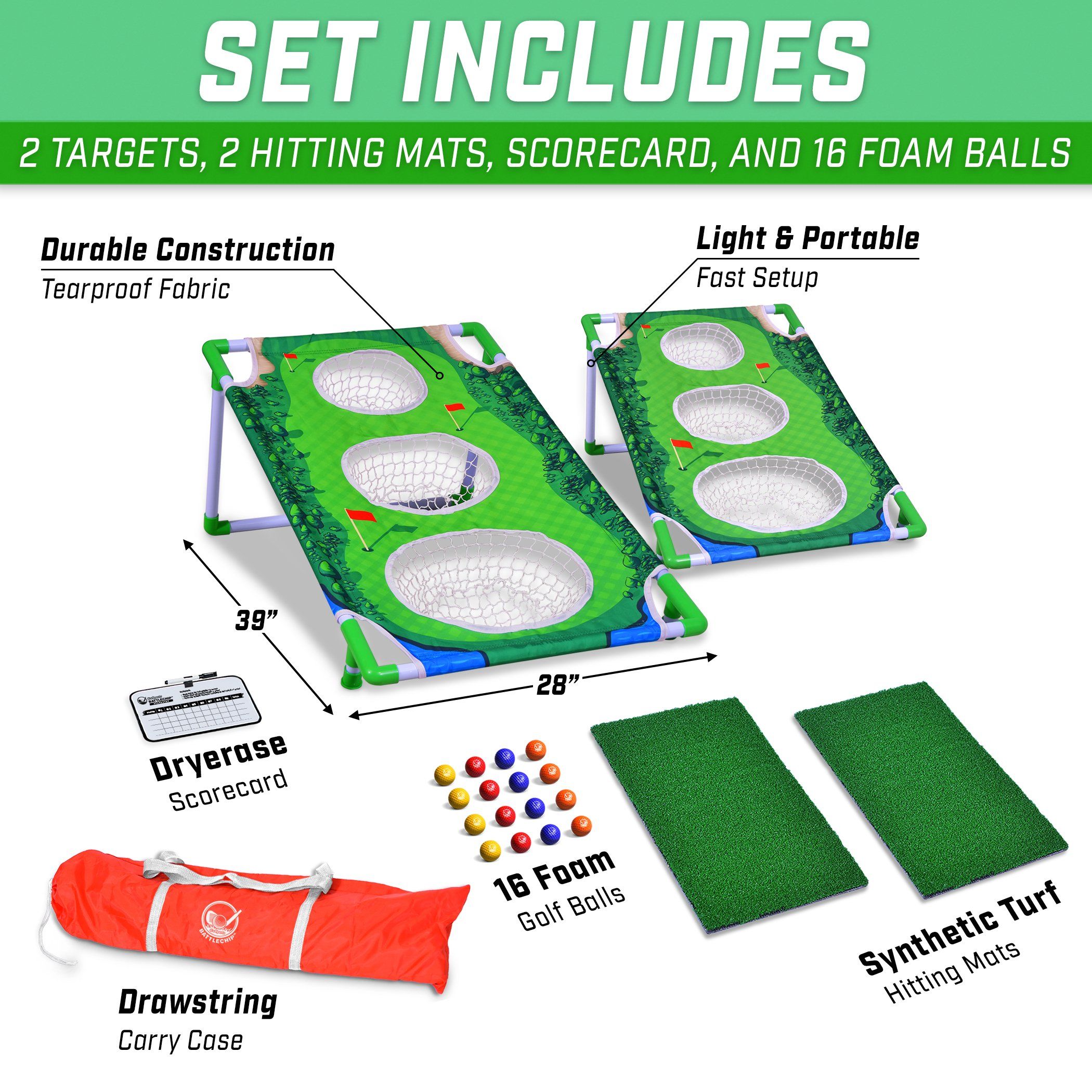 GoSports BattleChip MATCH Backyard Golf Cornhole Game
