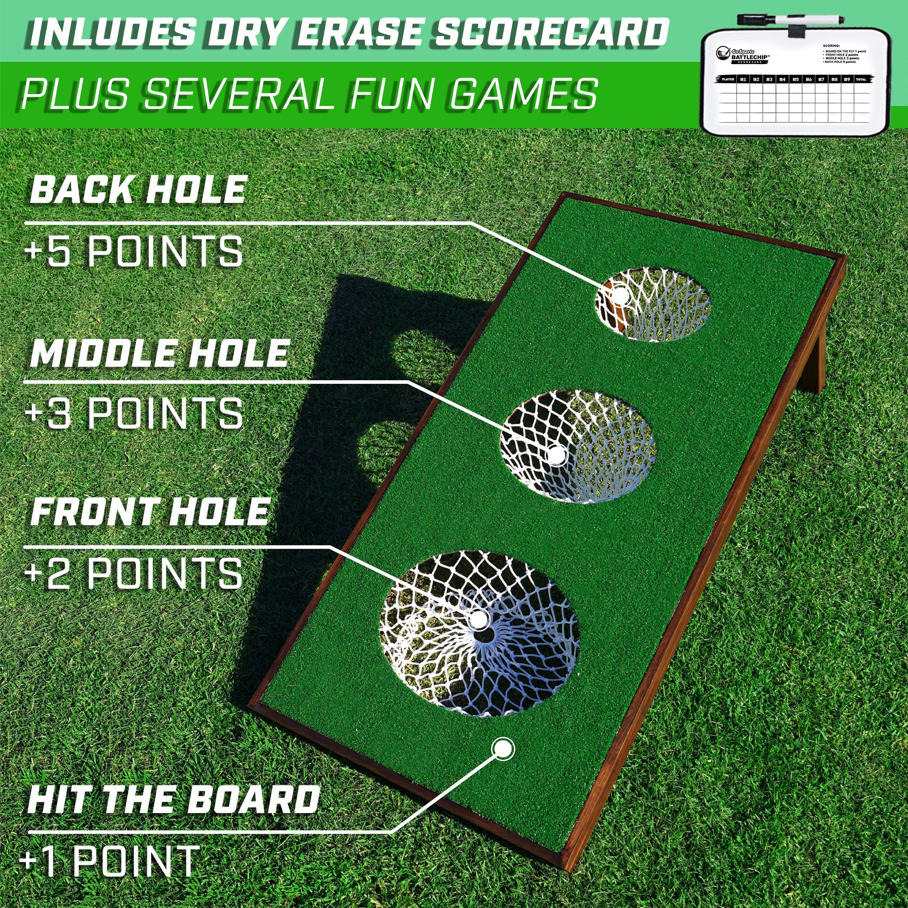 GoSports BattleChip VERSUS Golf Cornhole Chipping Game