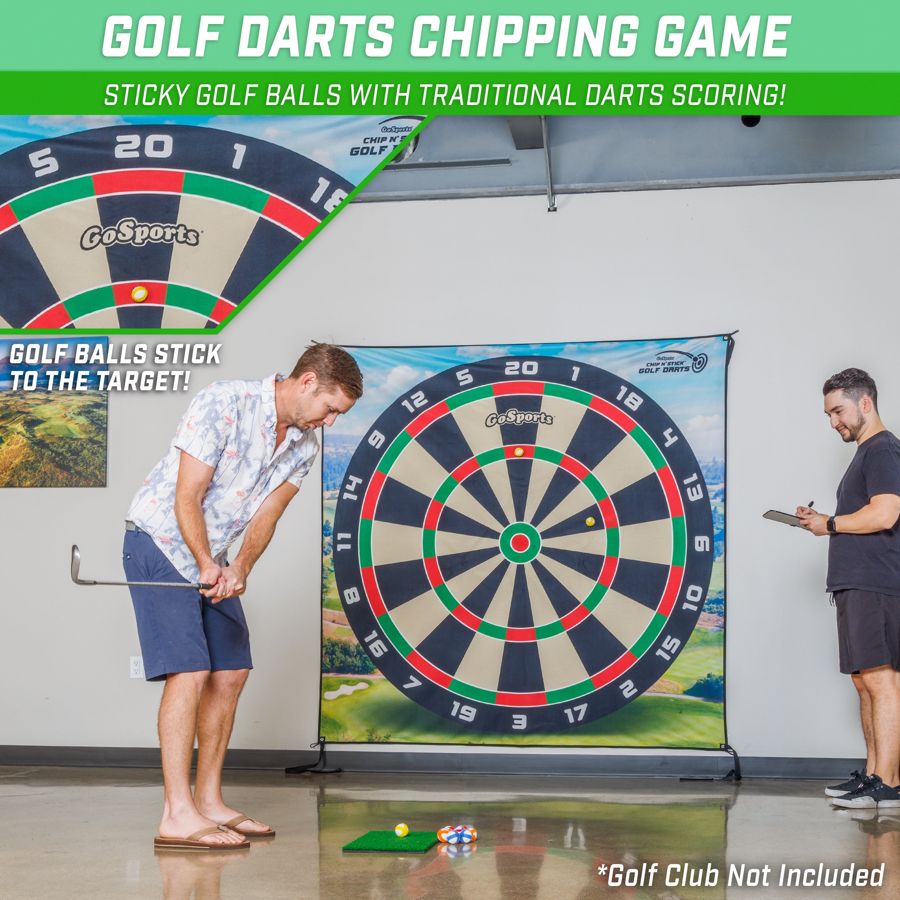 GoSports 6 ft Golf Darts Chipping Game with Chip N' Stick Golf Balls