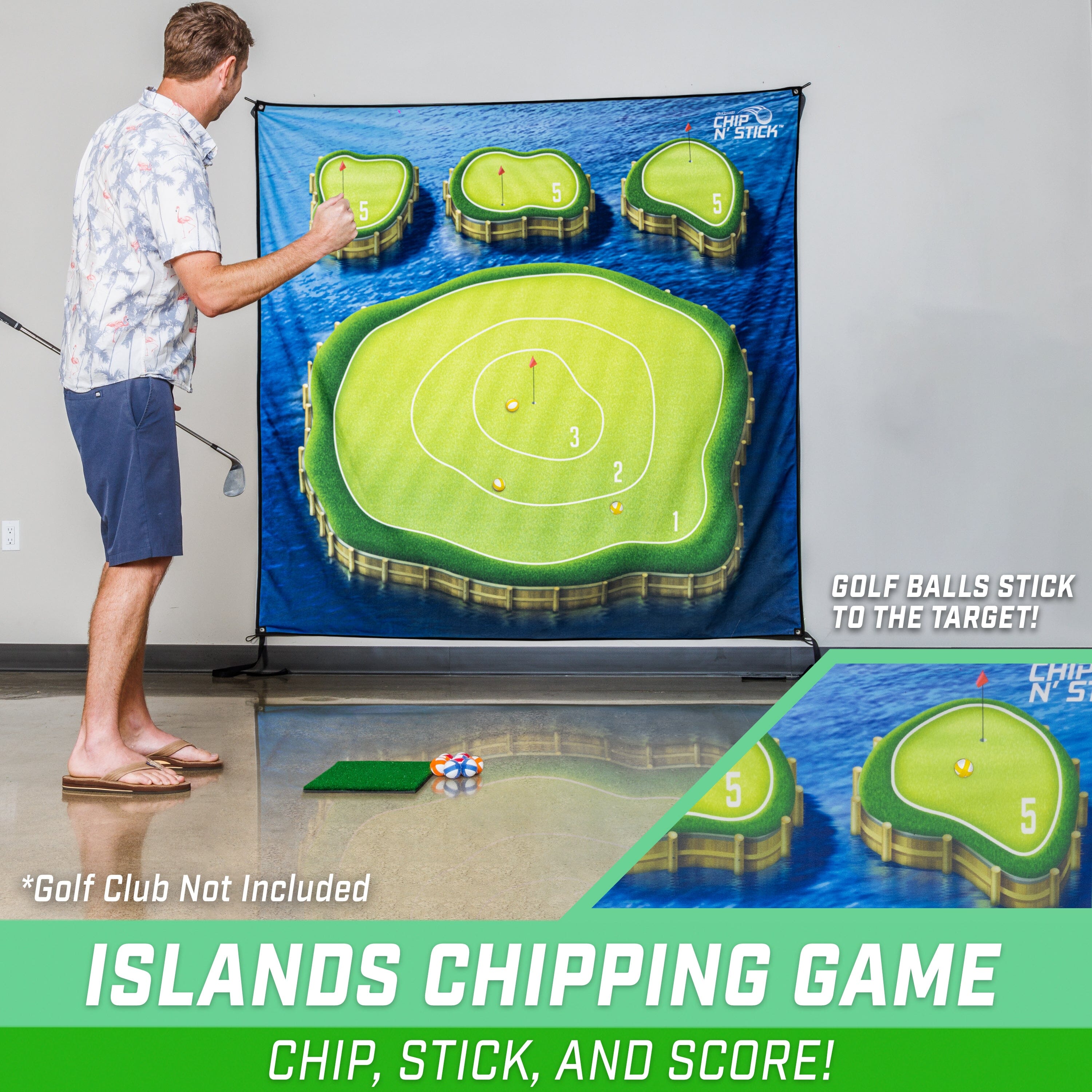 GoSports Chip N' Stick Golf Islands Chipping Game