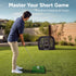 GoSports Chipster PRO Golf Chipping Net - Portable Outdoor & Indoor Golf Practice Target with Hitting Mat and 4 Foam Balls - Best Gifts for Golfers - Black