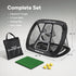 GoSports Chipster PRO Golf Chipping Net - Portable Outdoor & Indoor Golf Practice Target with Hitting Mat and 4 Foam Balls - Best Gifts for Golfers - Black