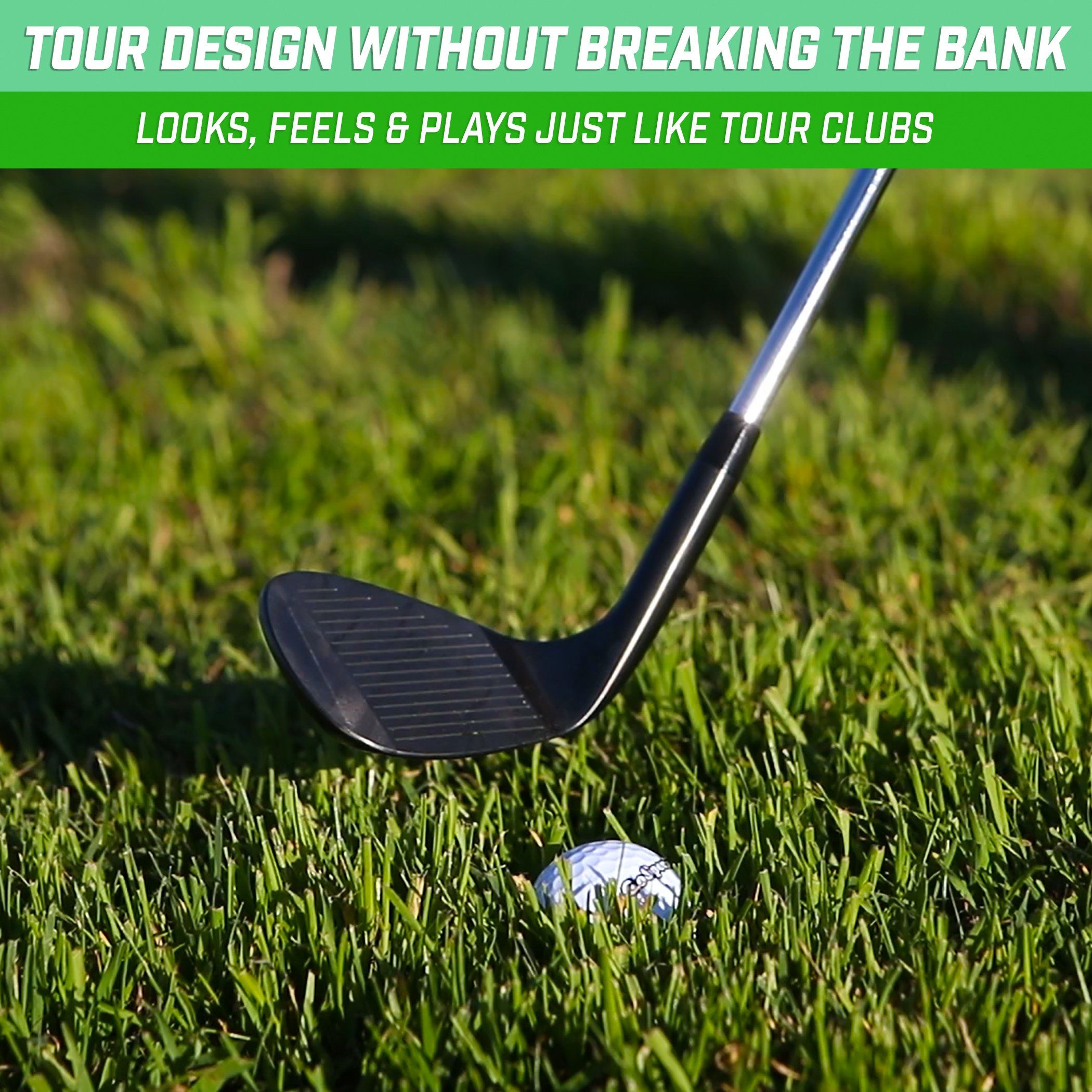 GoSports Tour Pro Golf Wedge - 56 Degree Black