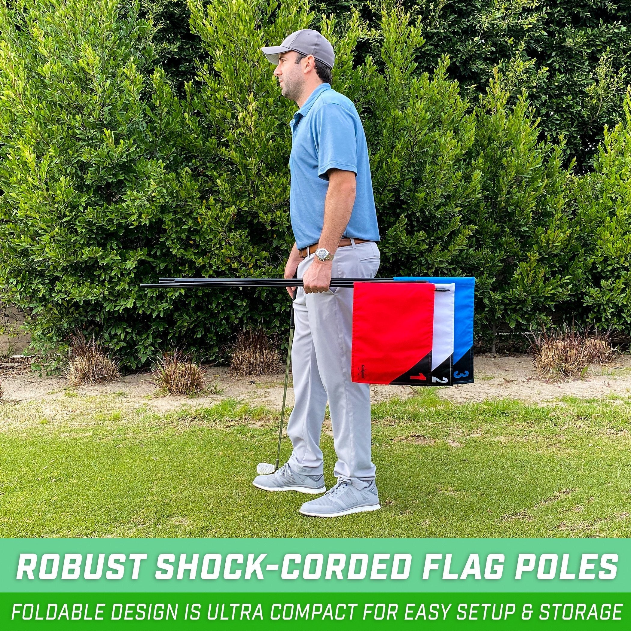 GoSports Golf Flags - 3-Pack