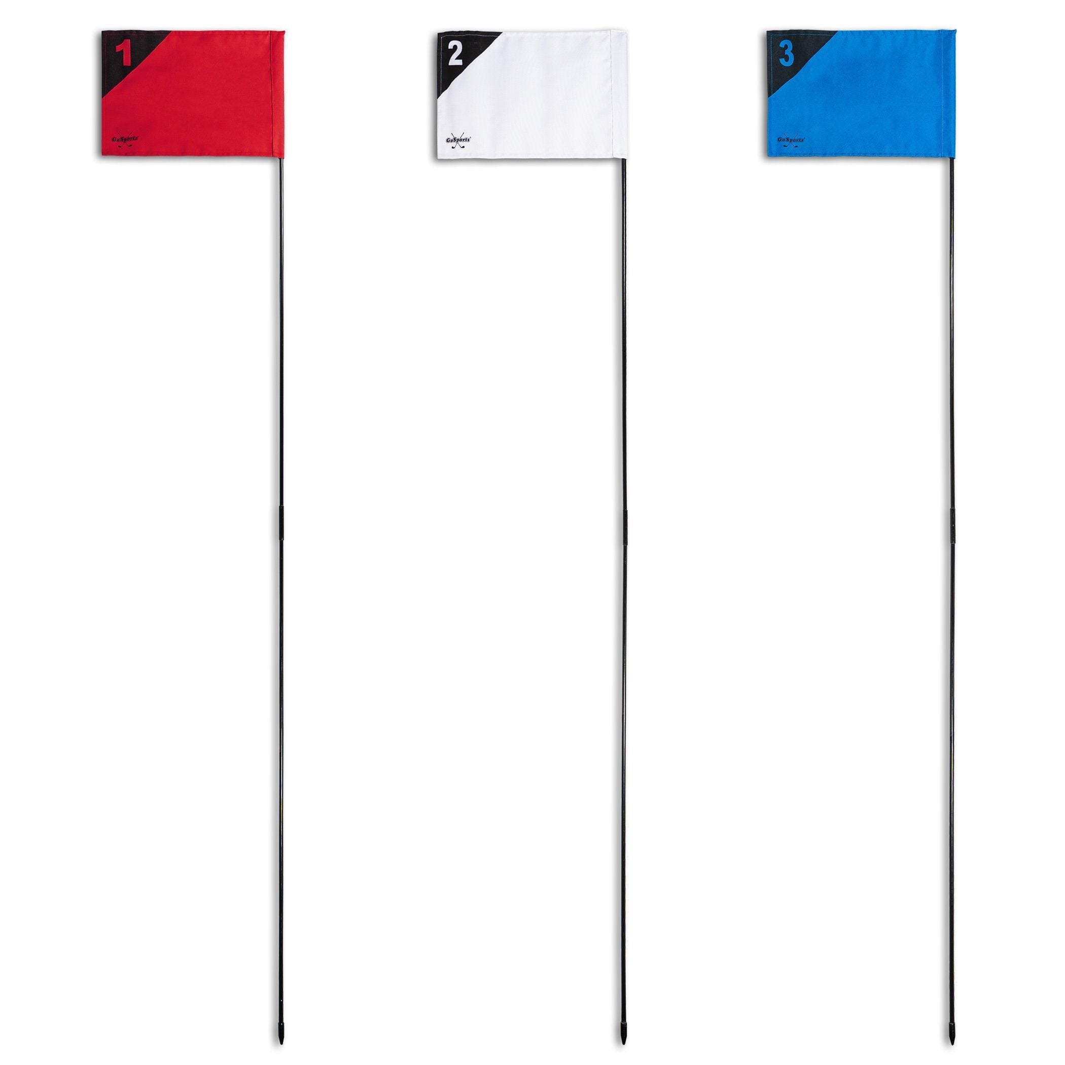 GoSports Golf Flags - 3-Pack