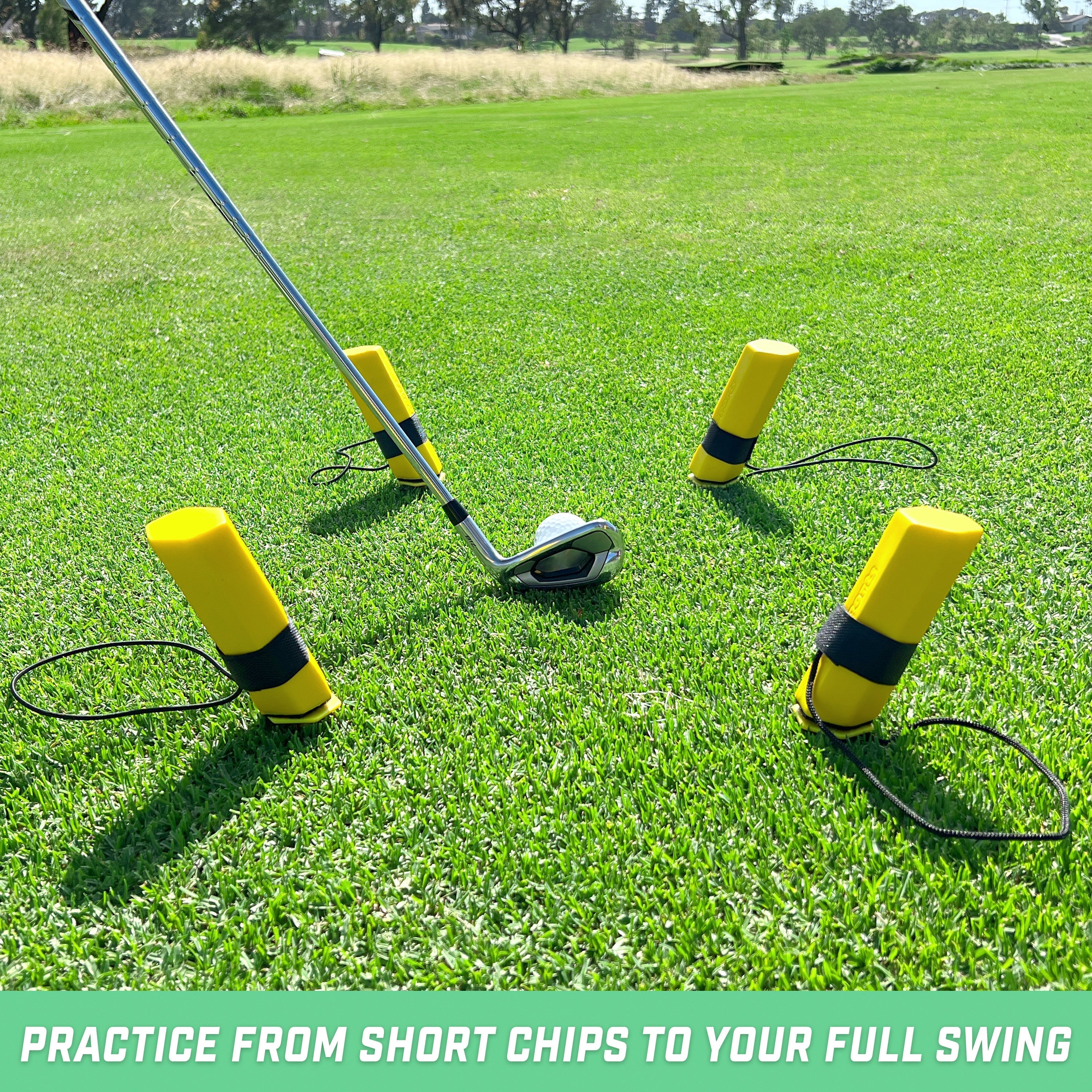 GoSports Golf HEX TRACK Swing Path Training Pylons