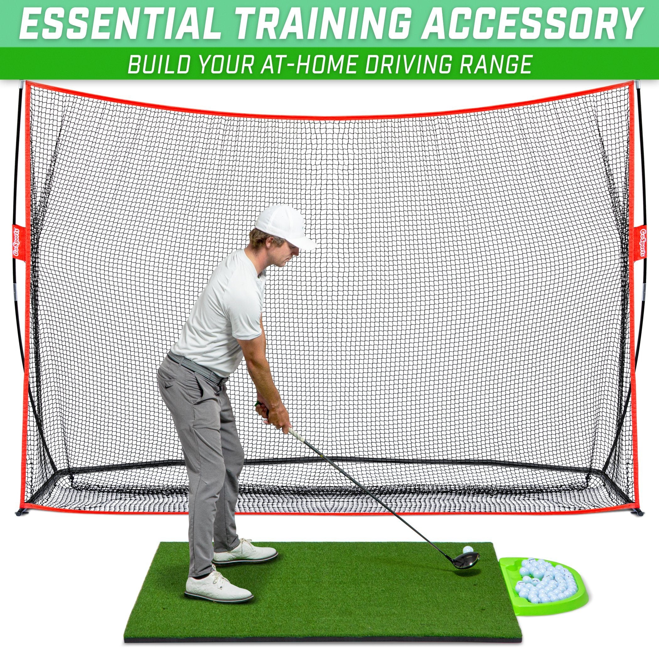 GoSports All-Weather Golf Ball Tray for Practice and Driving Range – Durable Outdoor Use