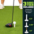 GoSports Golf Hitting Mat - ELITE 5 x 5 ft - 15 mm Artificial Turf Training Mat for Indoor/Outdoor Swing Practice, Includes 3 Rubber Tees