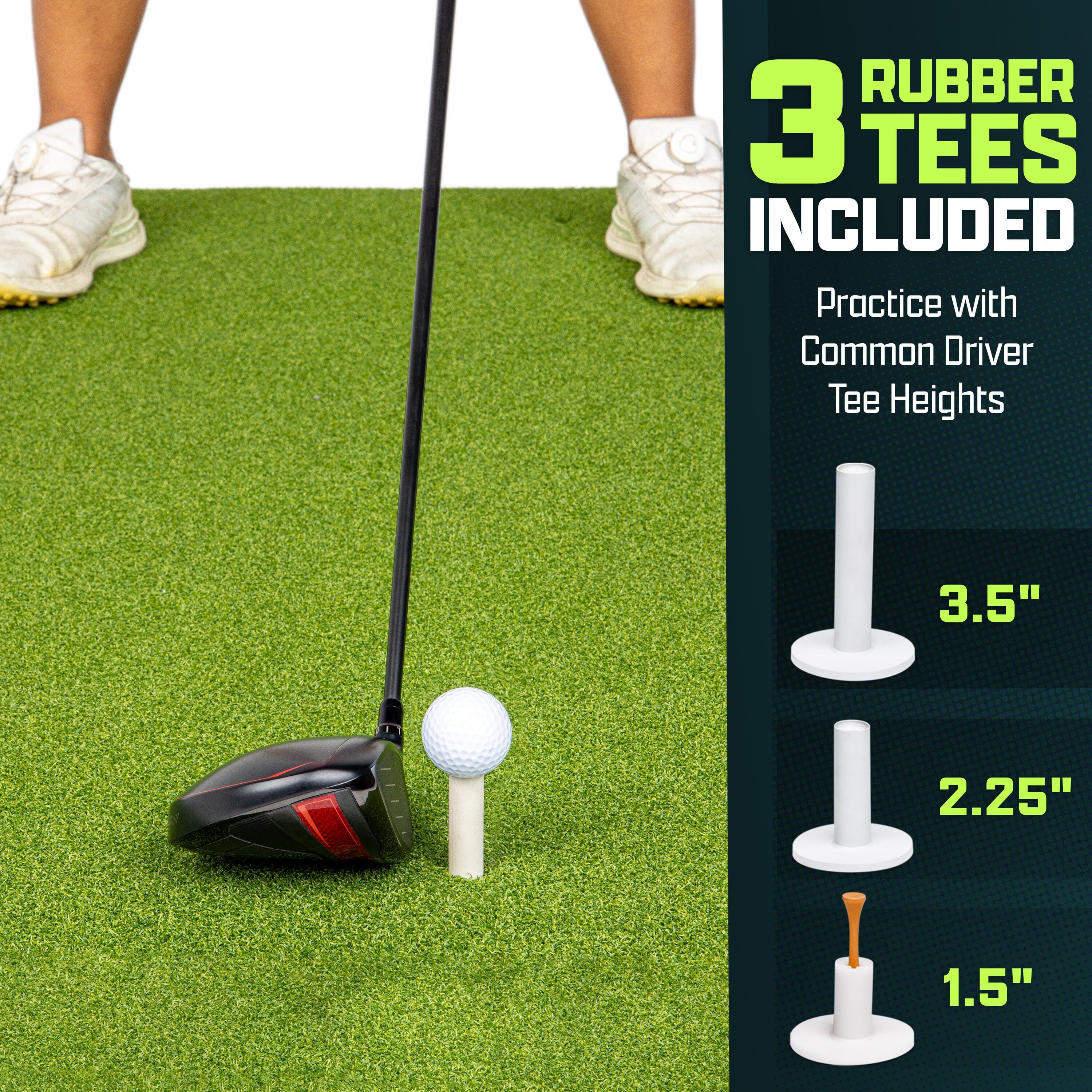 GoSports Golf Hitting Mat - PRO 5 x 3 ft - 5 mm