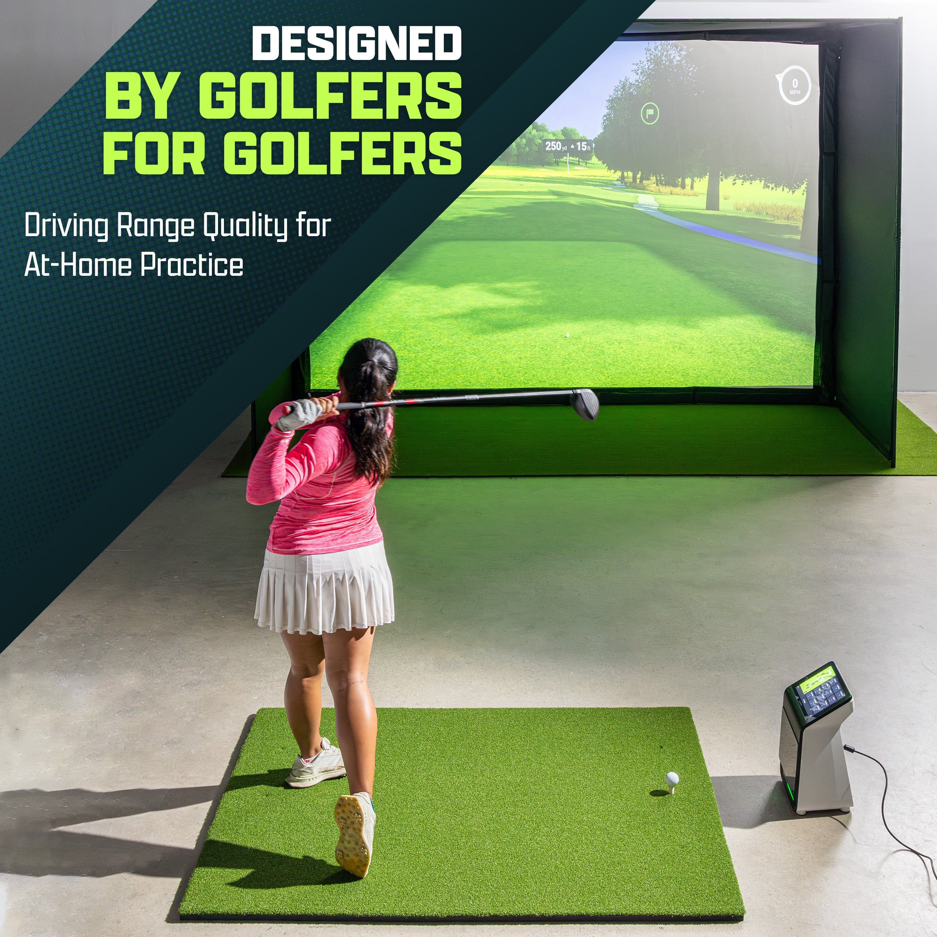 GoSports Golf Hitting Mat - PRO 5 x 5 ft - 15 mm