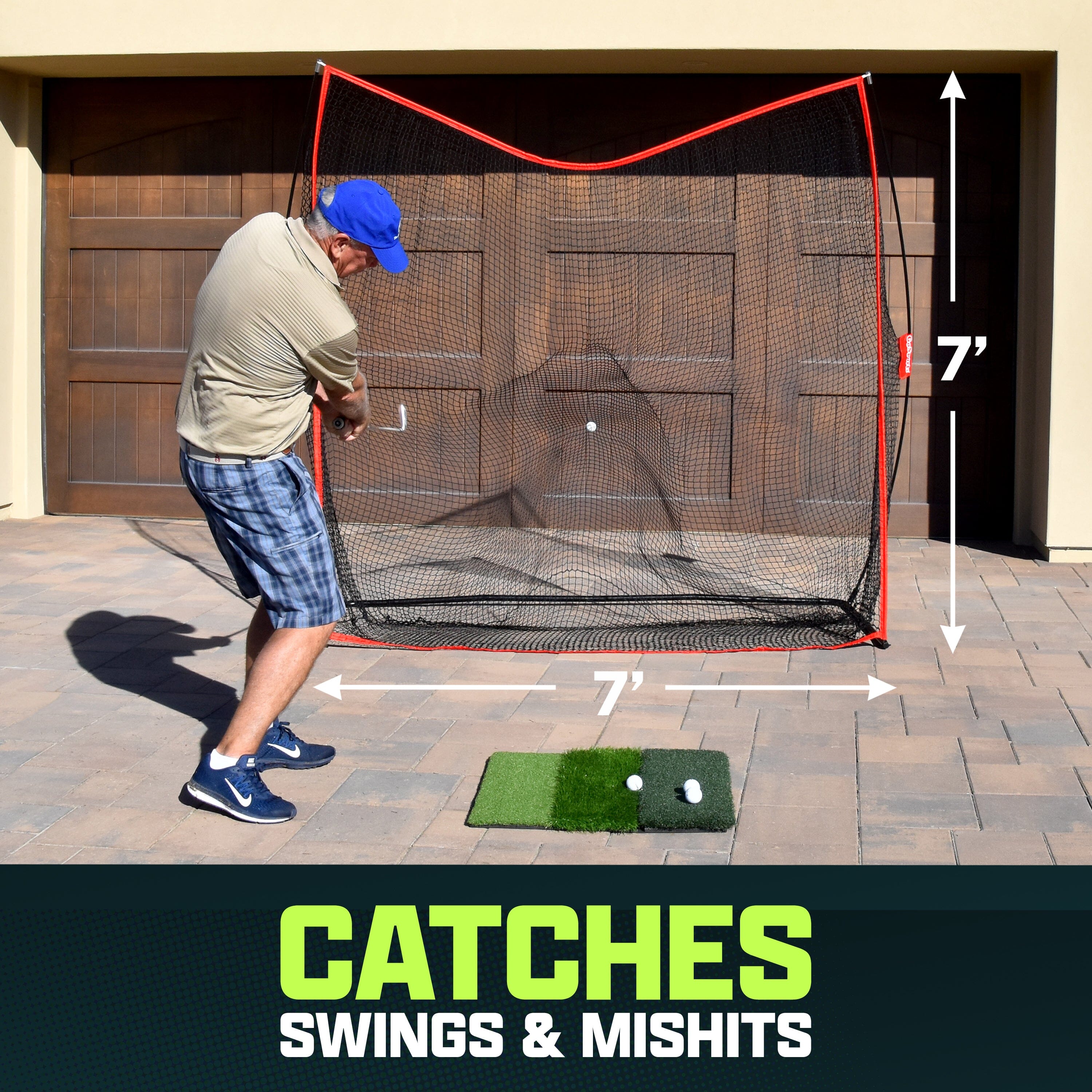 GoSports 7 ft x 7 ft Golf Practice Hitting Net