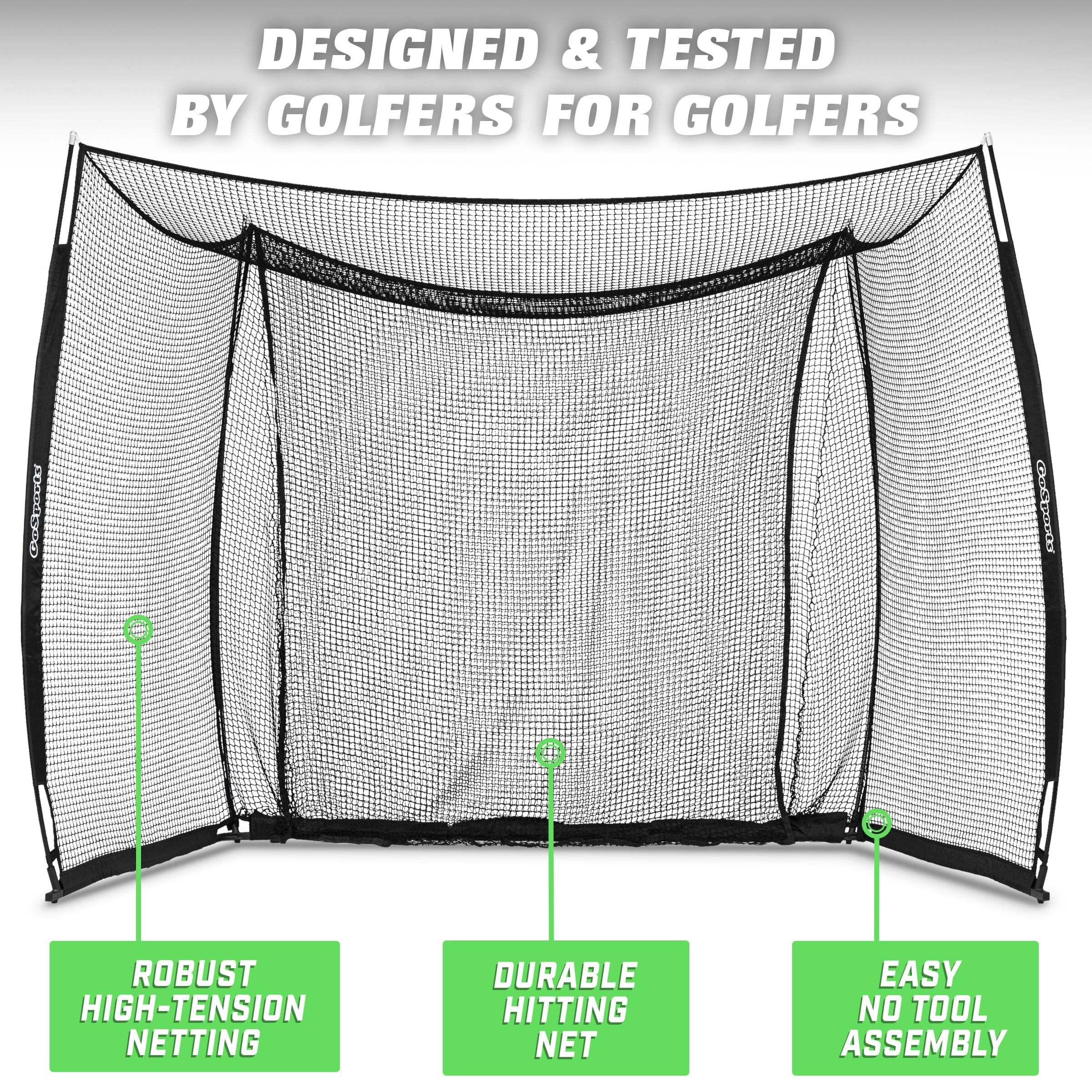 GoSports Range Cage 10 x 8 ft Golf Practice Hitting Net - Classic Net