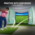 GoSports Range Cage 10 ft x 8 ft Golf Practice Hitting Net with Impact Screen