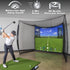 GoSports Range Cage 10 ft x 8 ft Golf Practice Hitting Net with Simulator Impact Screen