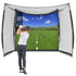 GoSports Range Cage 10 ft x 8 ft Golf Practice Hitting Net with Simulator Impact Screen