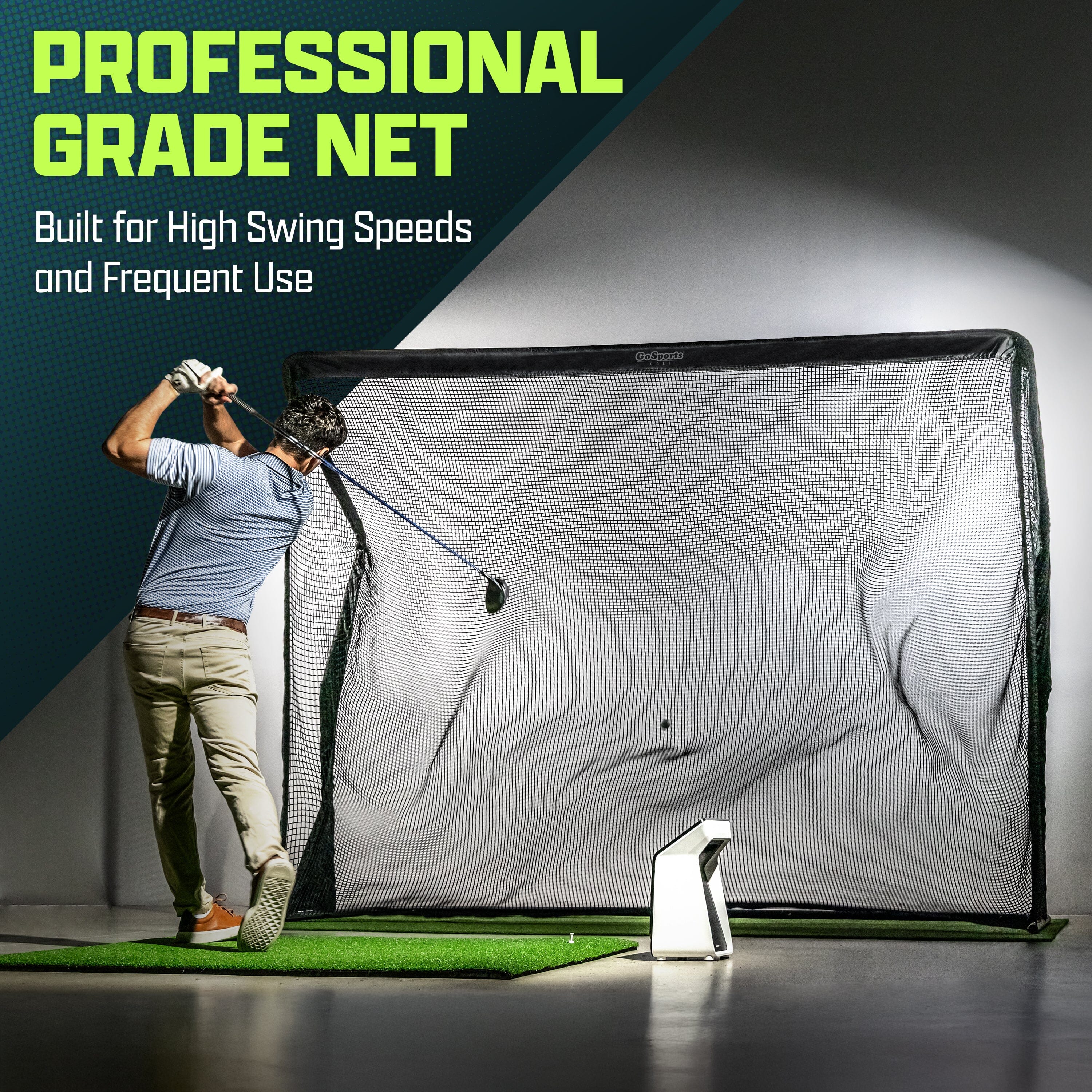 GoSports Elite Golf Practice Net with Steel Frame - Choose 10' or 7' Size