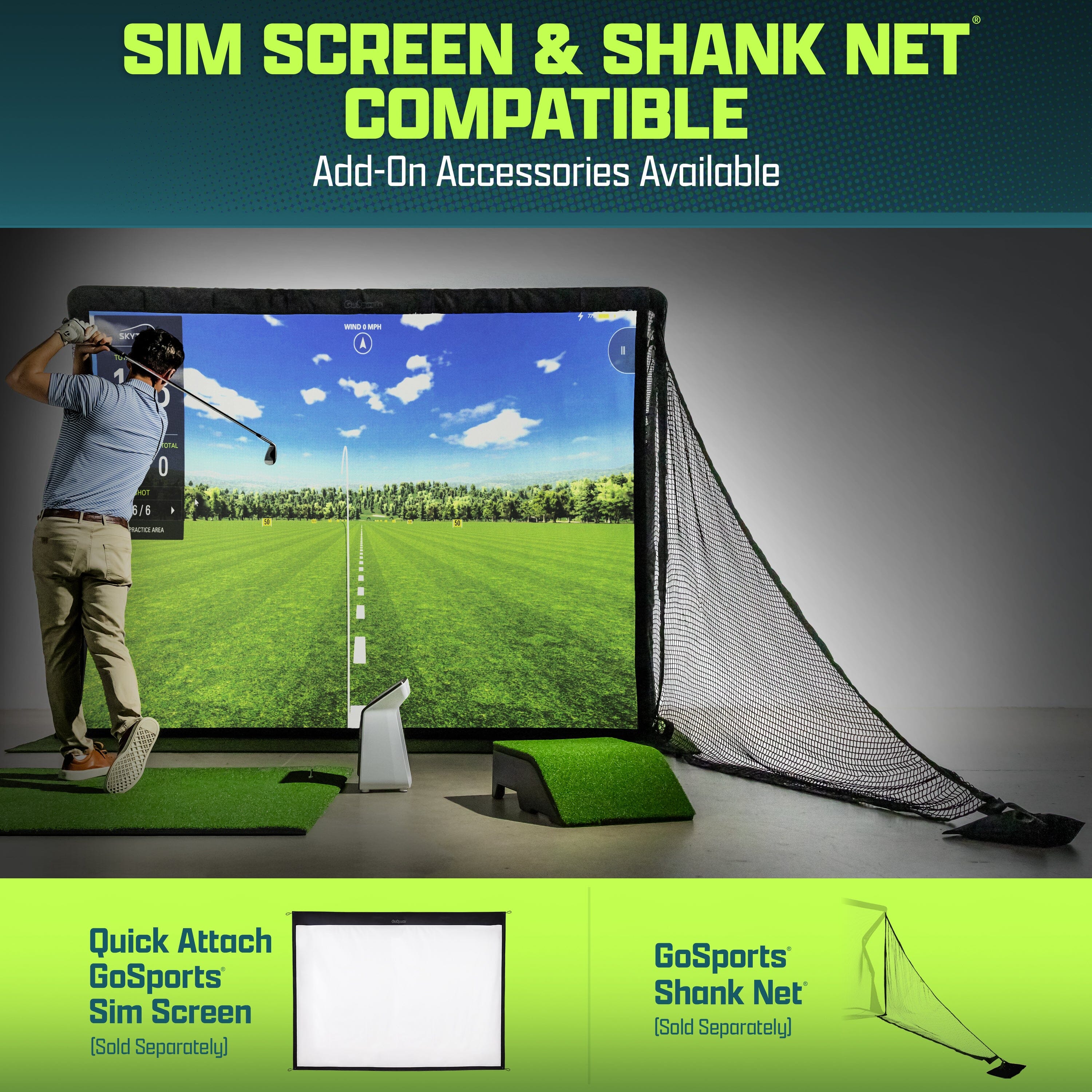GoSports Elite Golf Practice Net with Steel Frame - Choose 10' or 7' Size