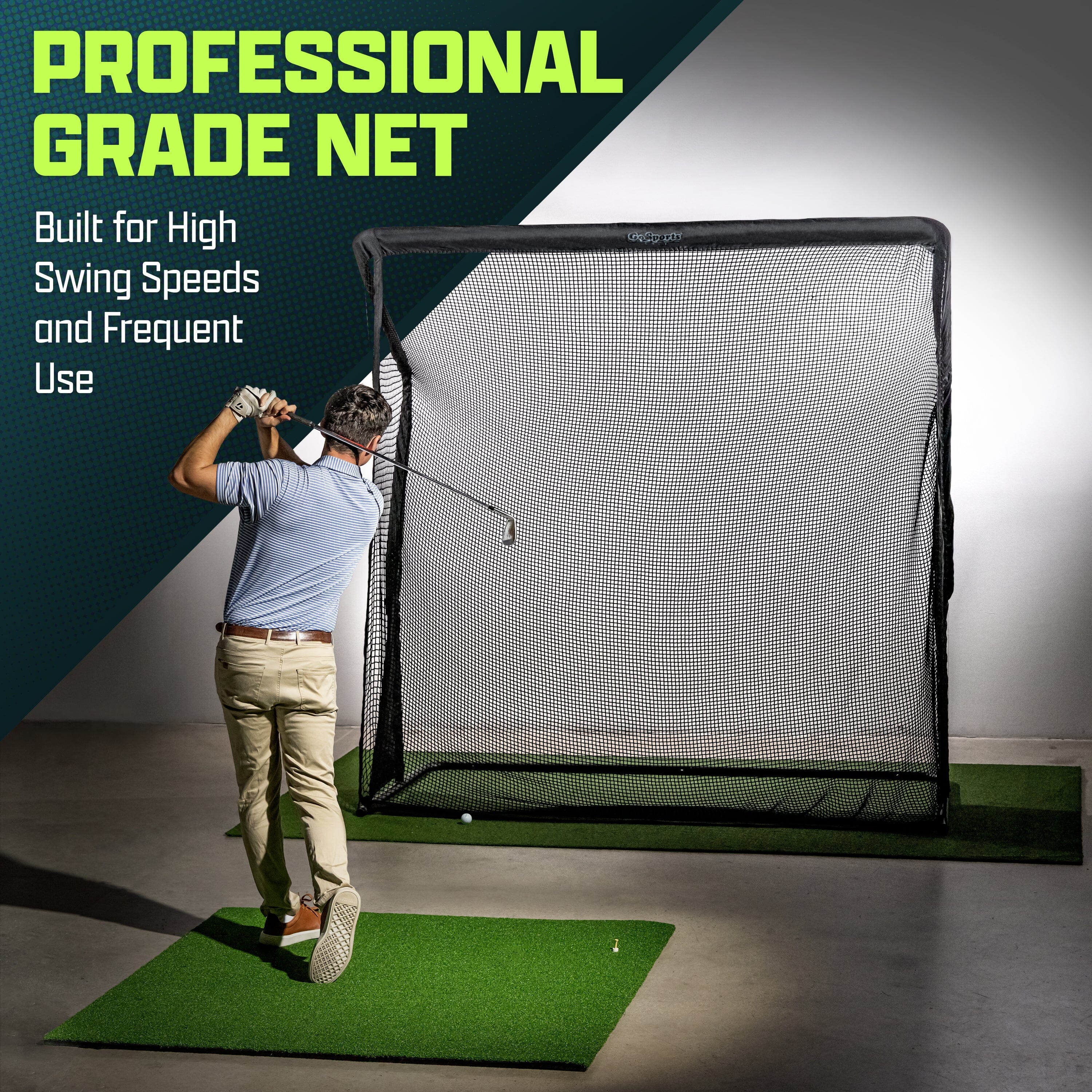 GoSports Elite Golf Practice Net with Steel Frame - Choose 10' or 7' Size
