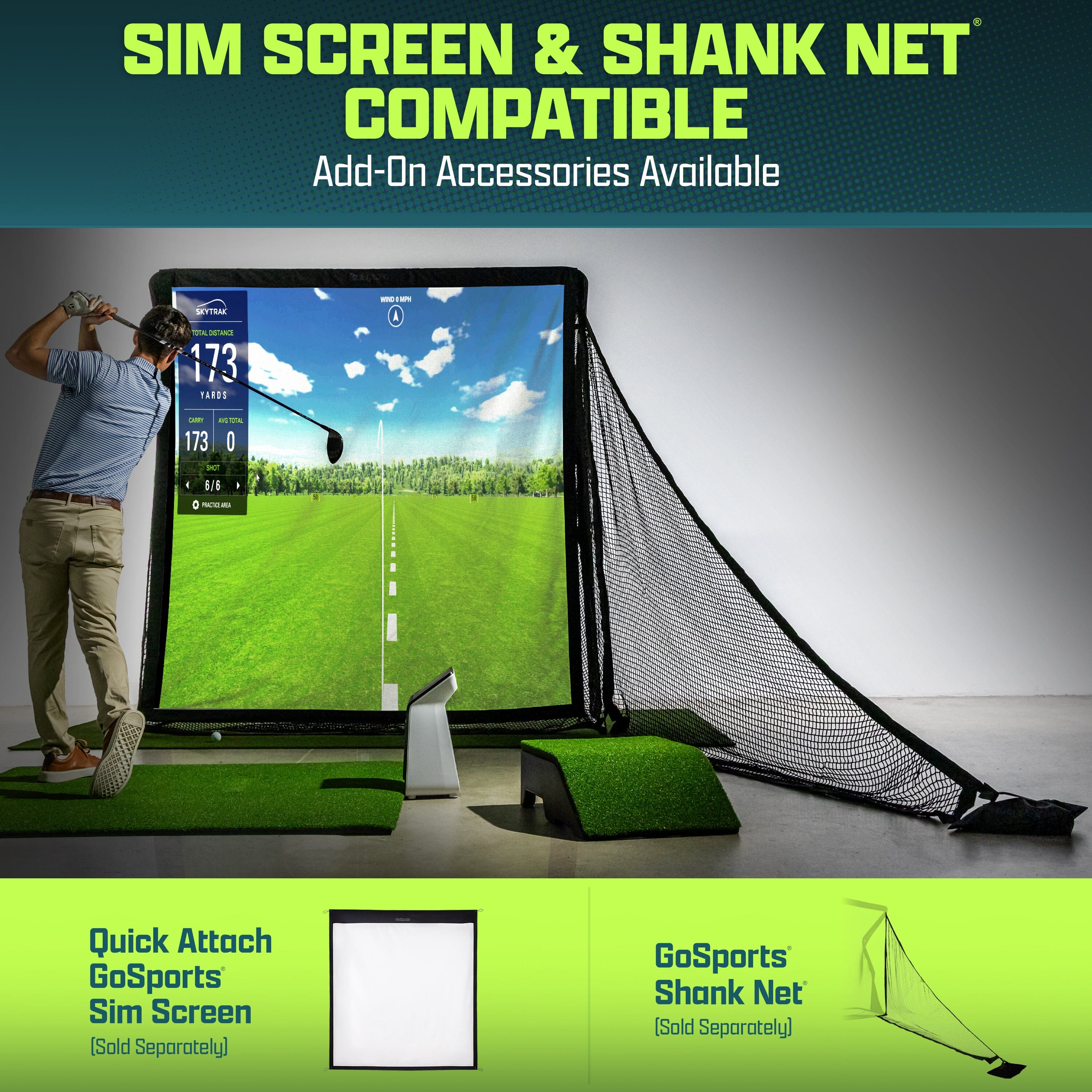 GoSports Elite Golf Practice Net with Steel Frame - Choose 10' or 7' Size