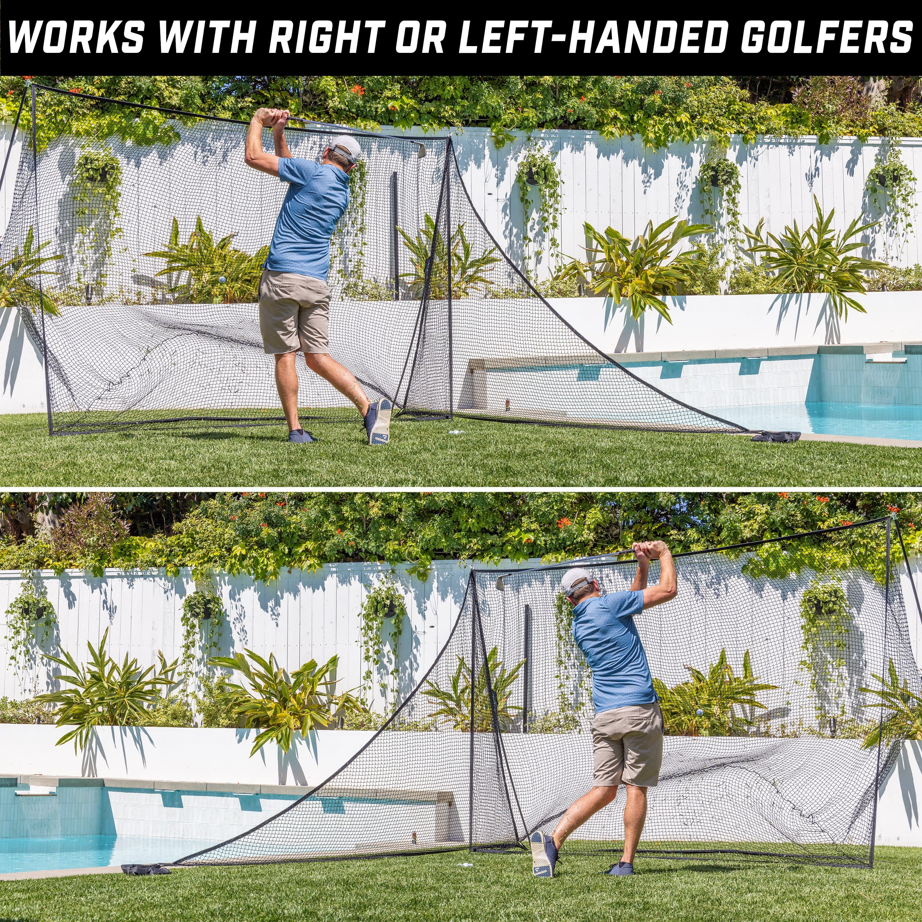 GoSports Shank Net Attachment for Golf Hitting Nets - Black