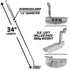 GoSports GS2 Tour Golf Mallet Putter Performance Head Designed for Stability and Control